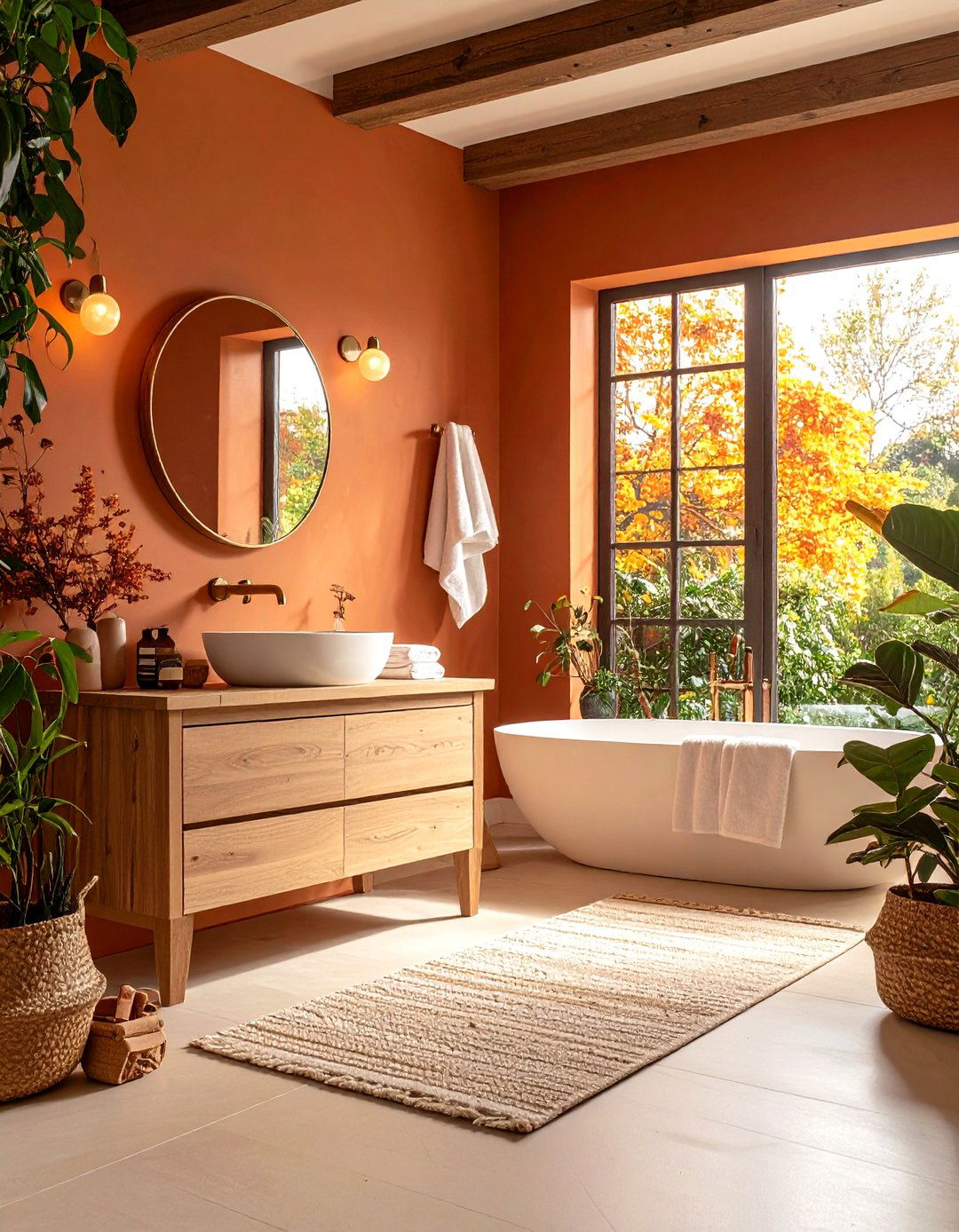 Warm Earth Tone Color Schemes - 24 Cozy Bathroom Ideas