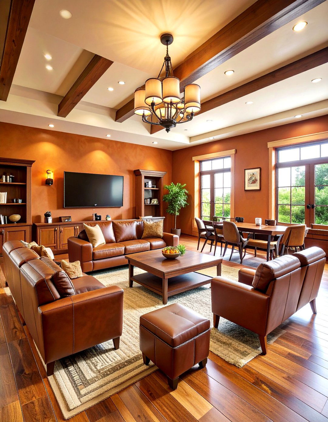 Warm Earth Tone Comfort Zone - 24 Game Room Paint Ideas