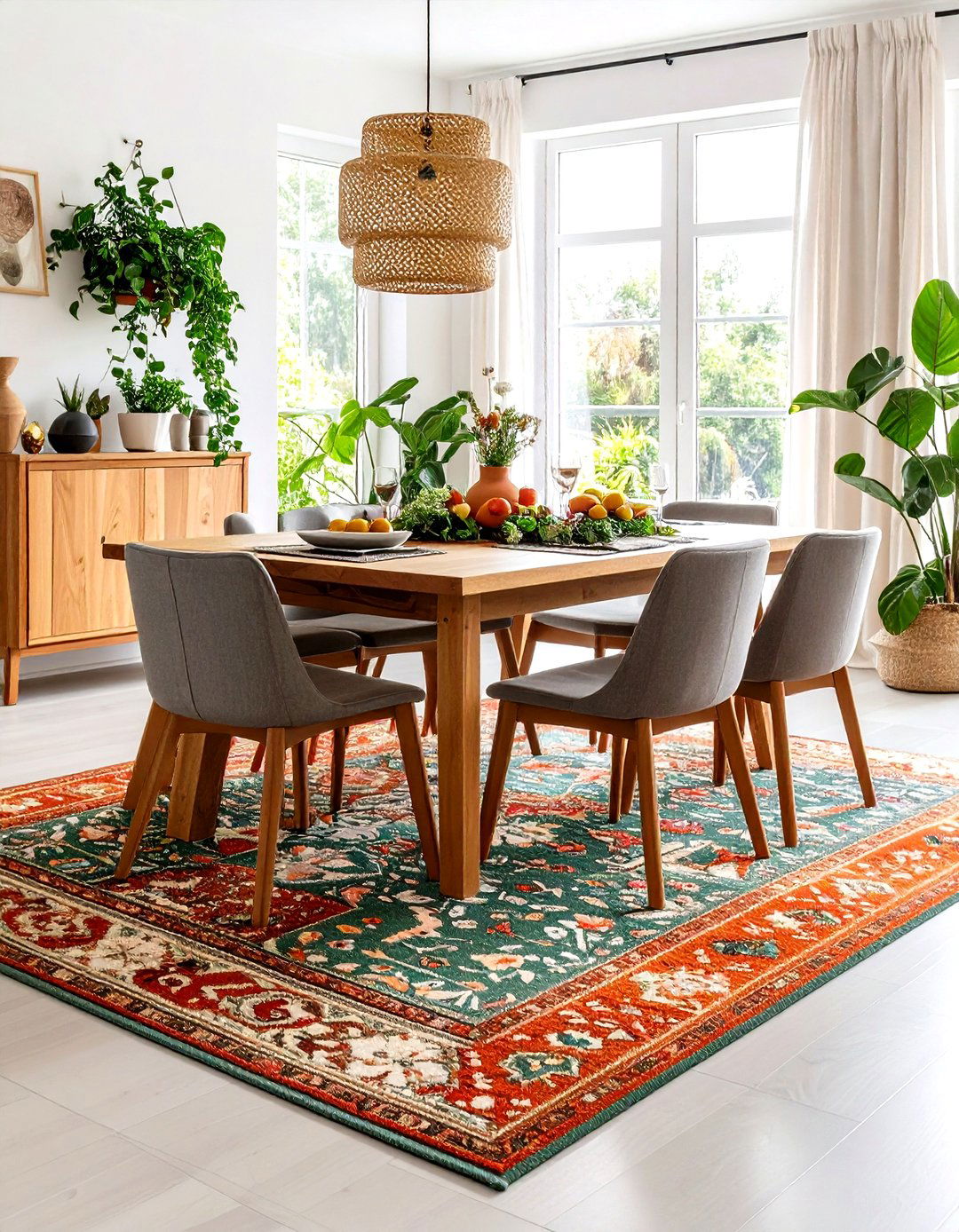 Warm Earth Tone Foundations - 24 Dining Room Rug Ideas