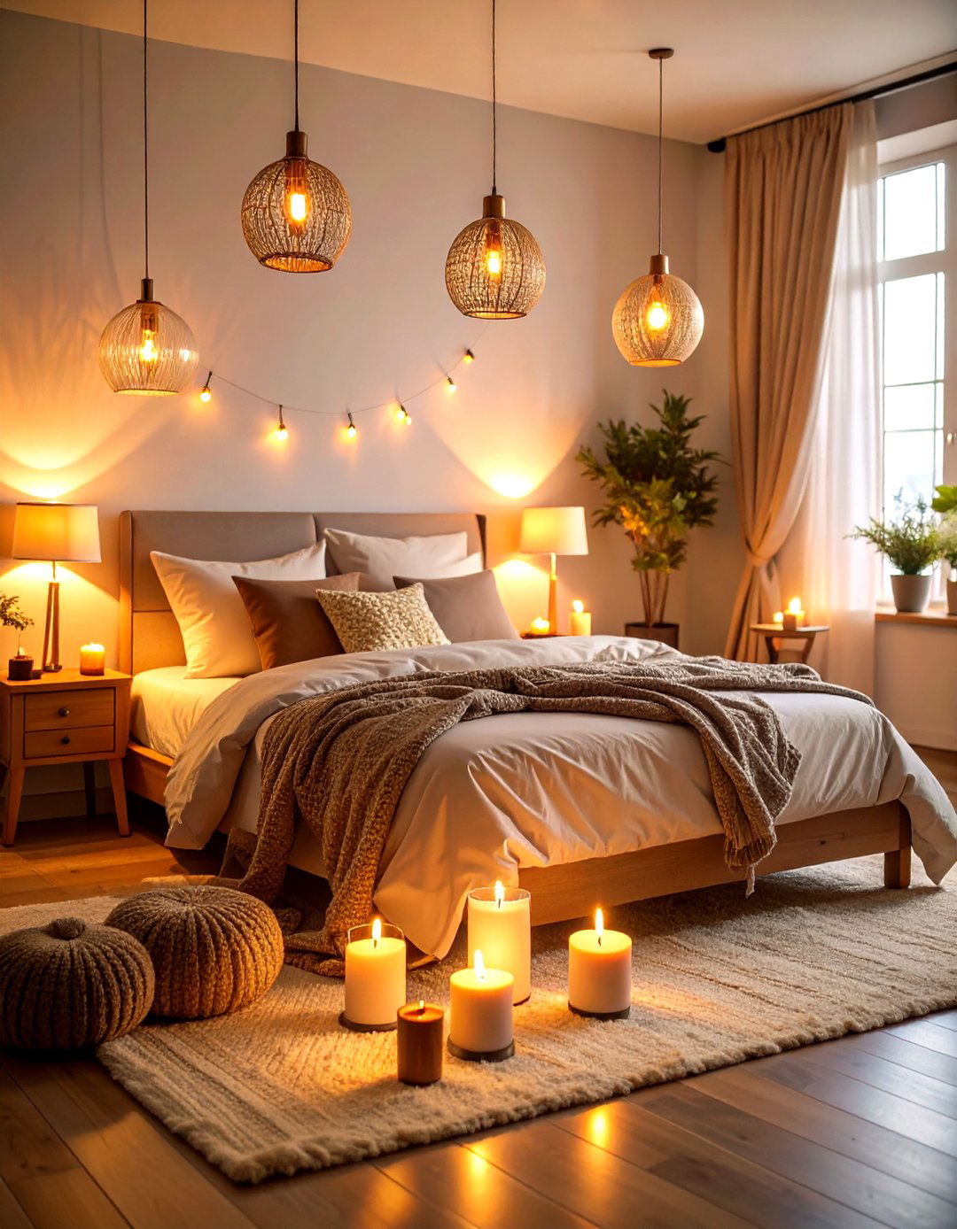 Warm Lighting Atmosphere - 24 Scandinavian Bedroom Ideas