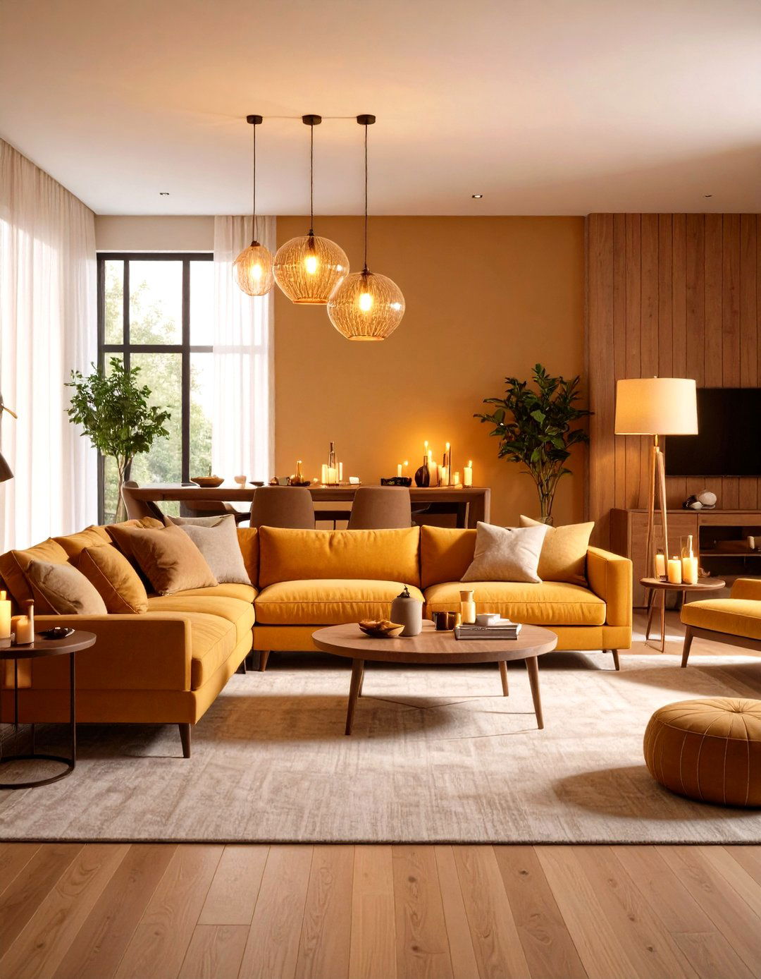 Warm Lighting Scheme Design - 24 Tuscan Living Room Ideas