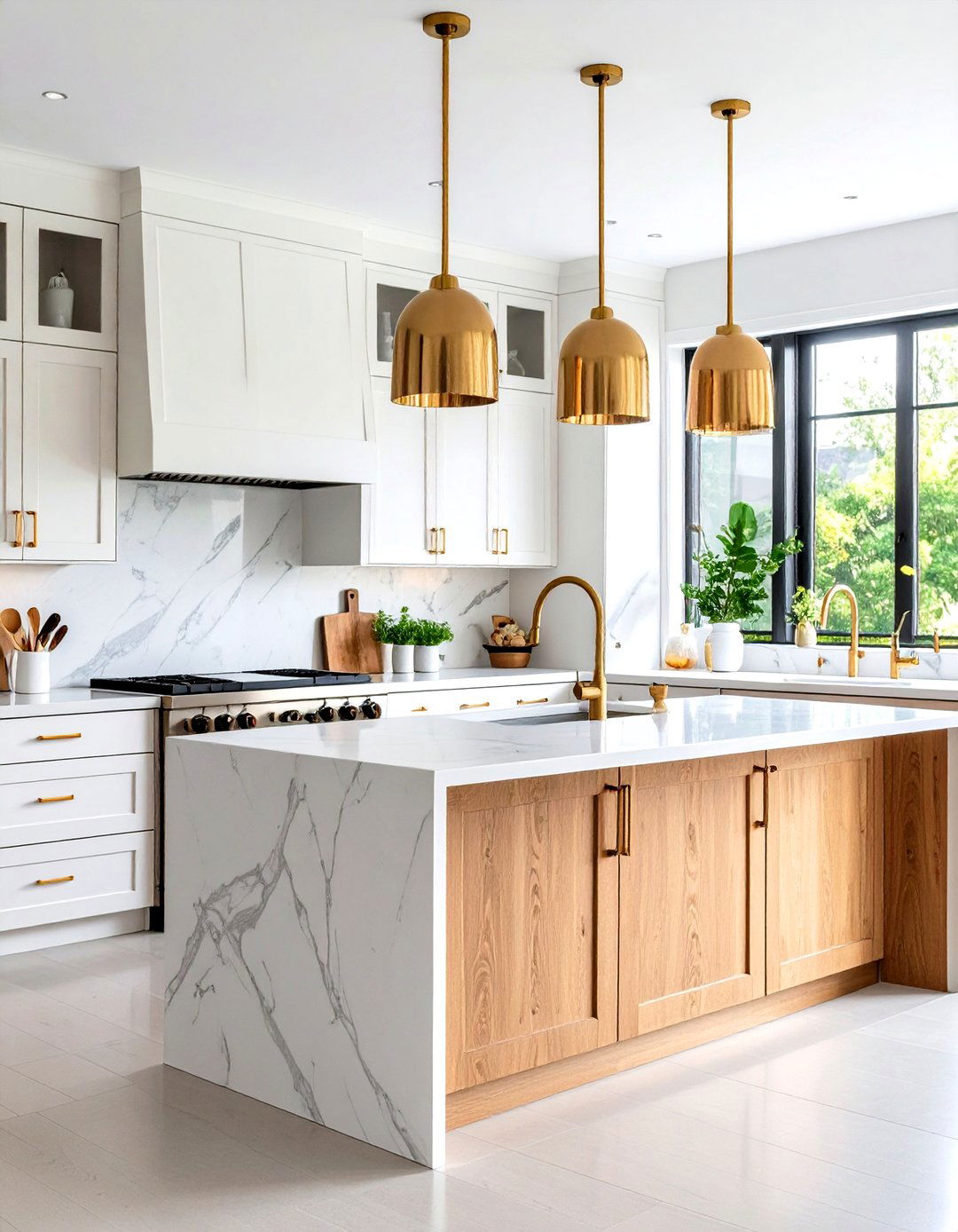 Warm Metallic Accent Kitchens - 24 House Decor Ideas