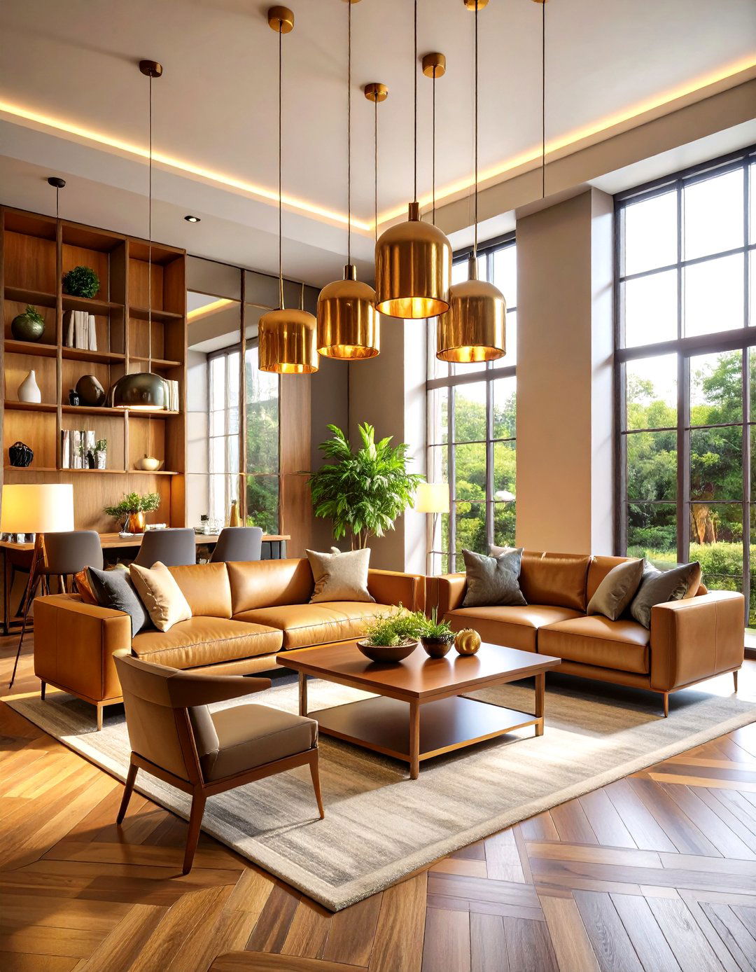 Warm Metallic Accent Pieces - 24 Organic Modern Interior Design Ideas