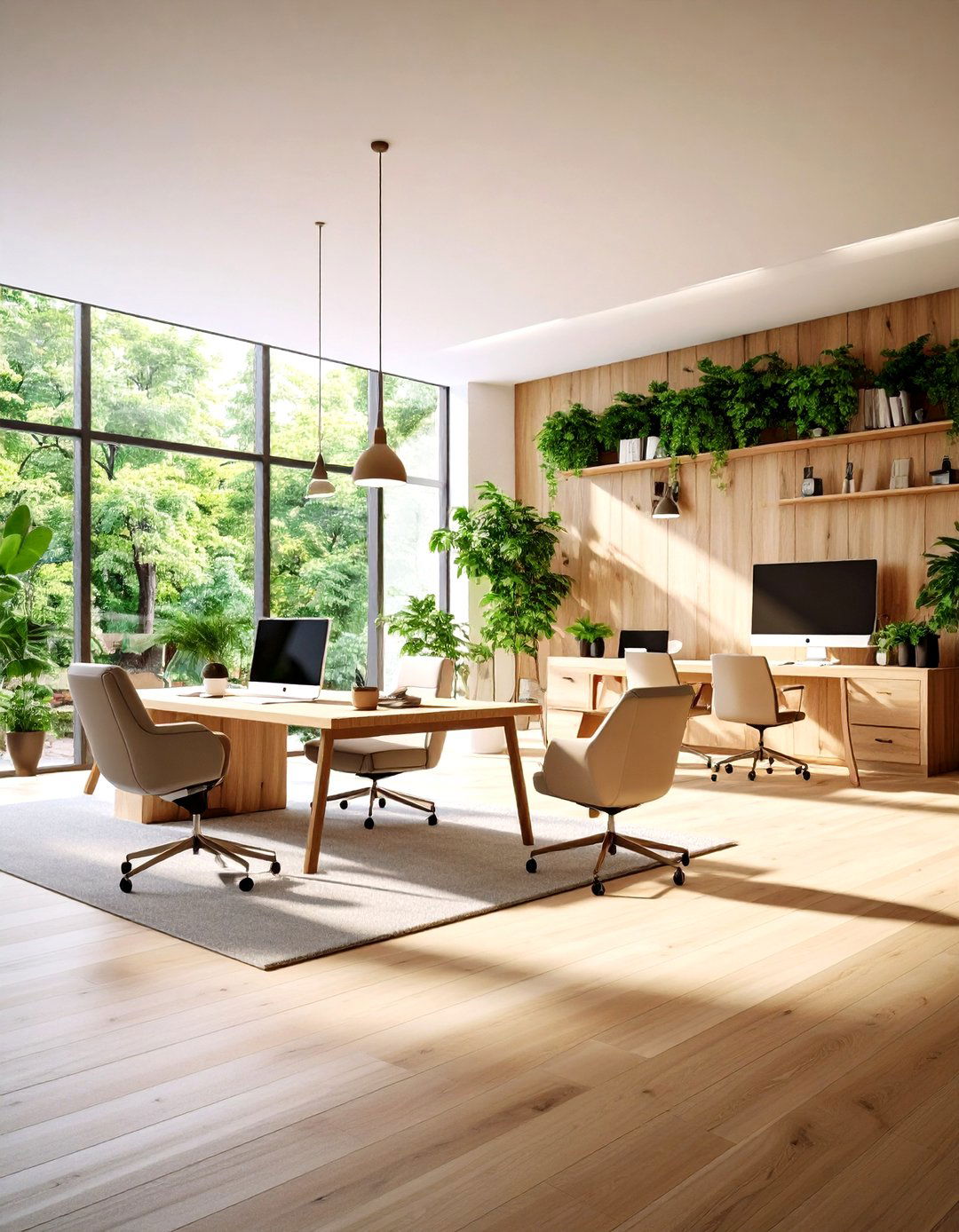 Warm Minimalist Approach - 24 Office Guest Room Ideas