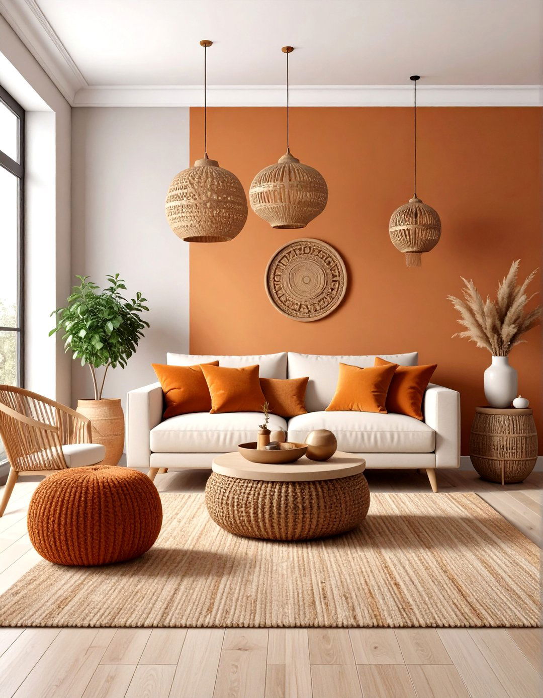 Warm Spice Color Living Room - 24 Bohemian Moroccan Living Room Ideas