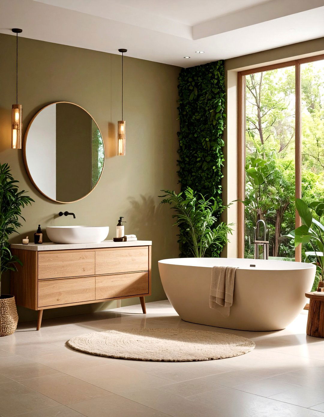 Warm Taupe Bathroom Spa Experience - 24 Monochromatic Color Schemes for Rooms