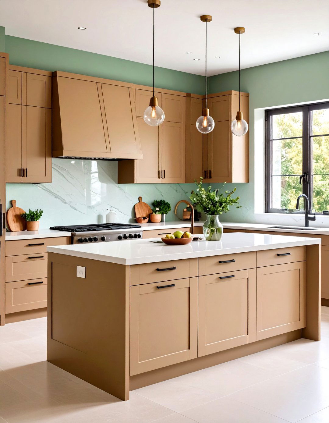 Warm Taupe Minimalist Kitchen Cabinets - 24 Kitchen Cabinet Color Ideas