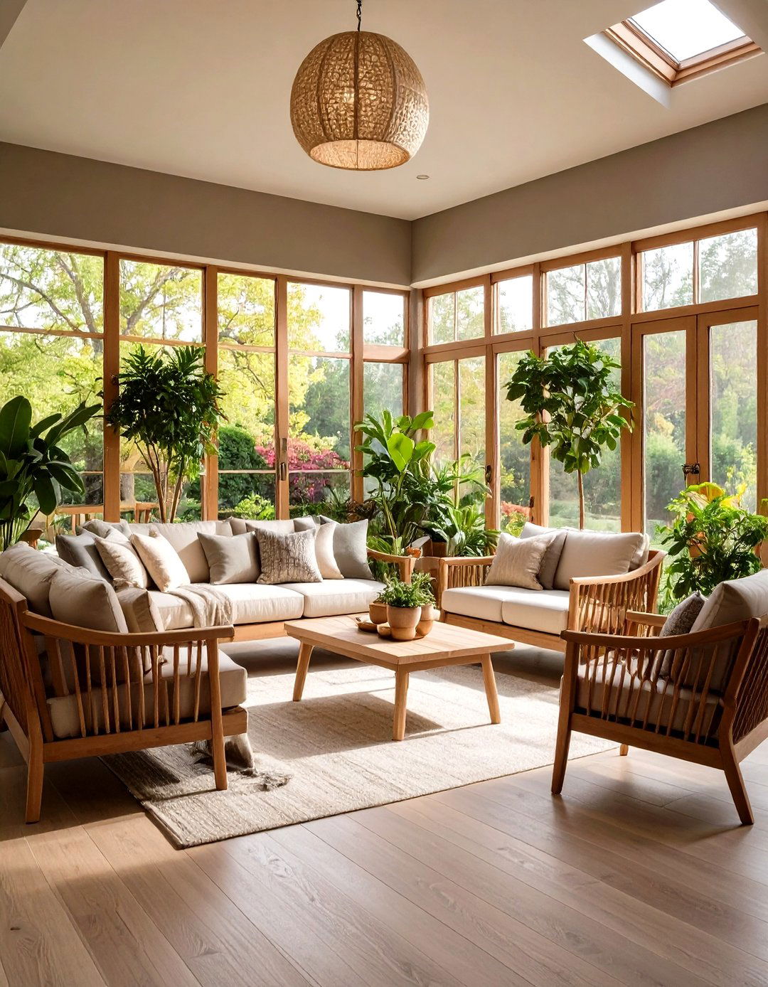 Warm Taupe Sunroom with Earthy Sophistication - 24 Sunroom Color Ideas