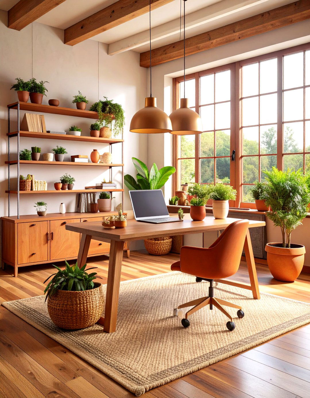 Warm Terracotta Earth Tones - 24 Desk Decor Ideas