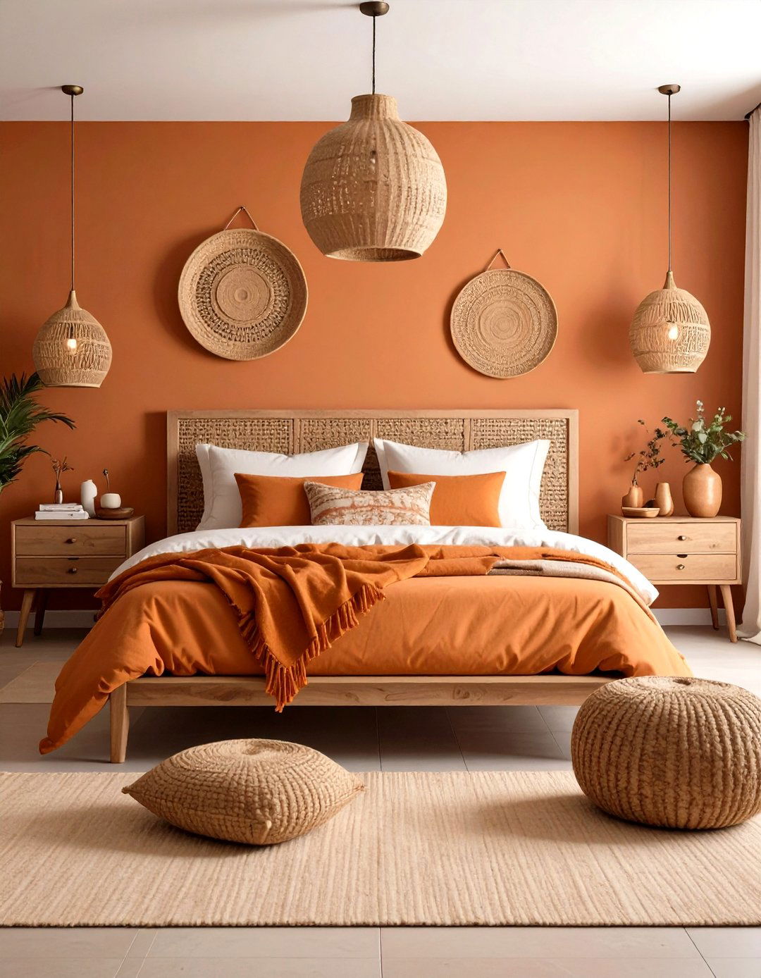 Warm Terracotta Earth Tones - 24 Colorful Bedroom Ideas