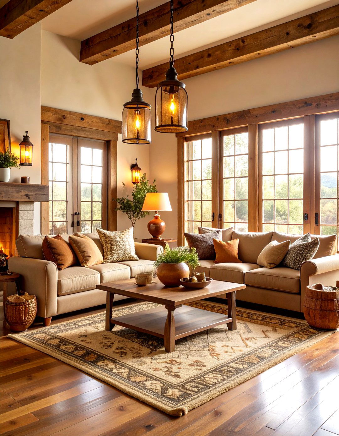 Warm Western Lighting Solutions - 24 Western Living Room Ideas