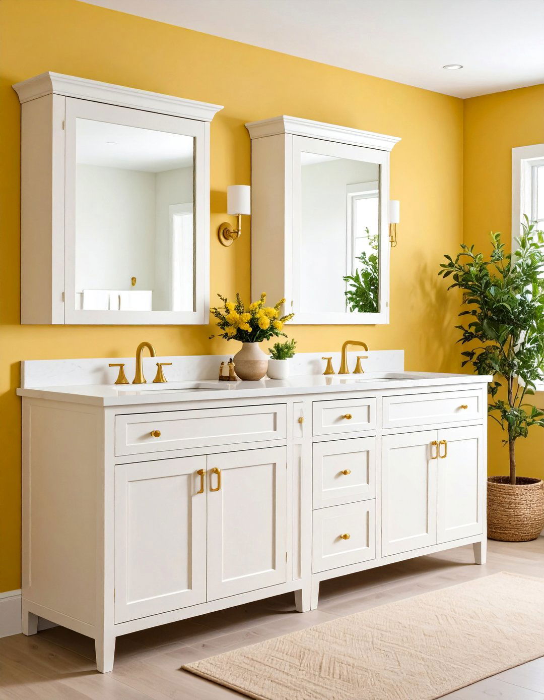 Warm White Bathroom Cabinets - 24 Bathroom Cabinet Color Ideas