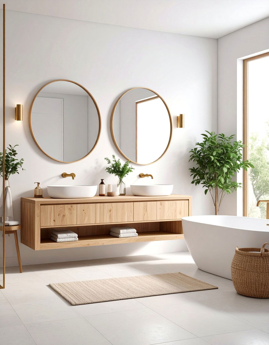 Warm White Bathroom Serenity - 24 Accent Wall Colors