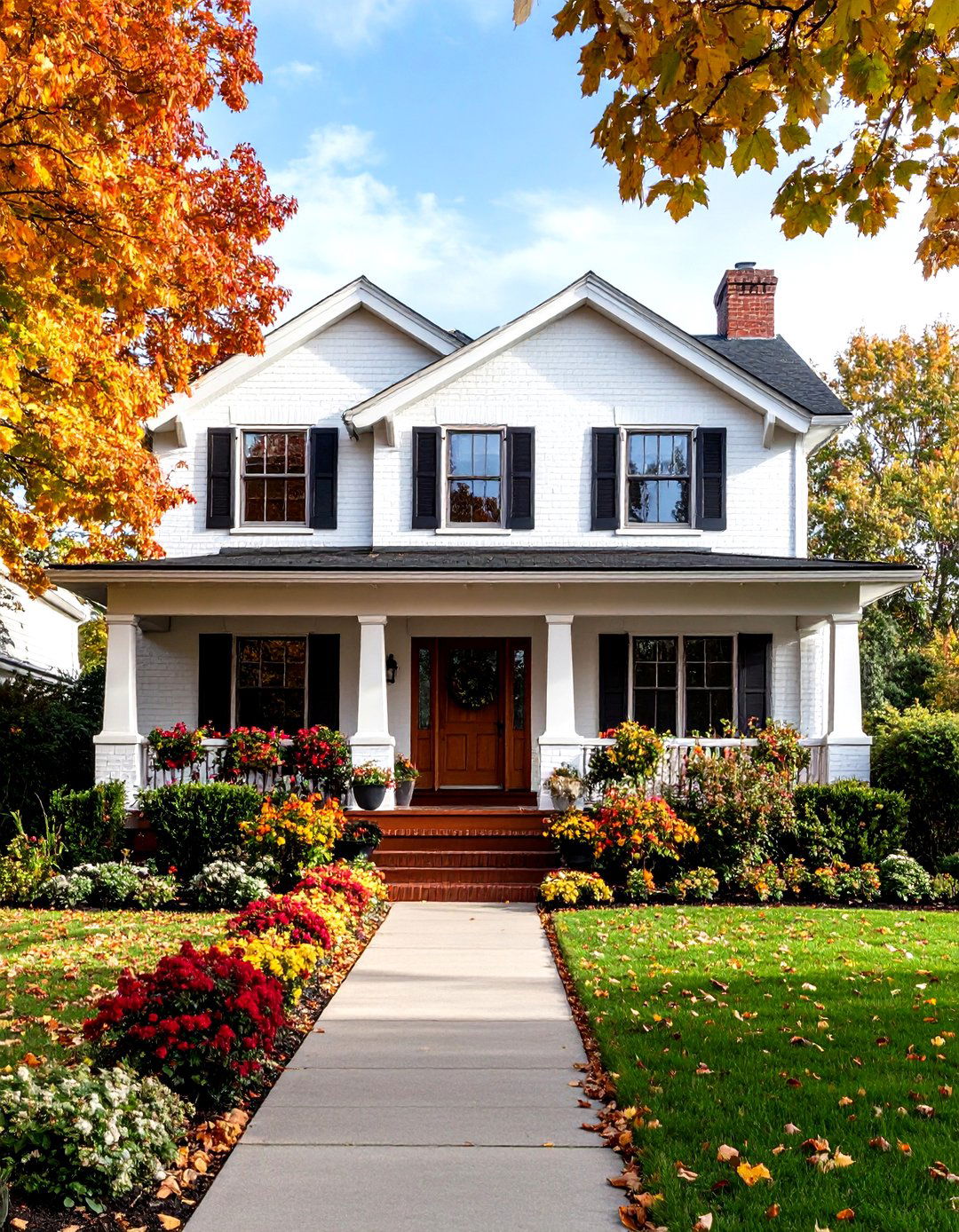 Warm White Craftsman Restoration - 24 Painted Brick Houses