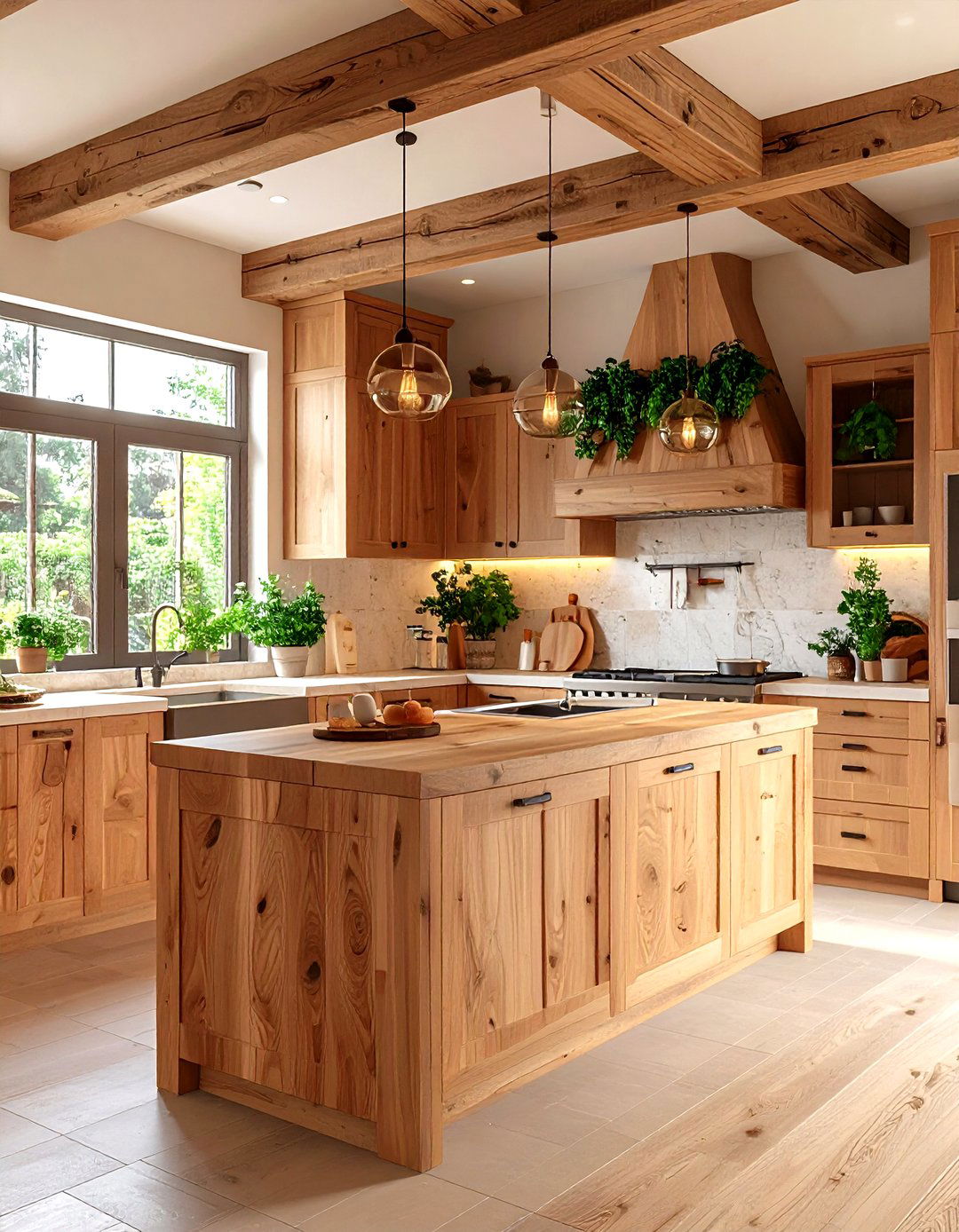 Warm Wood Natural Kitchen Design - 24 U Shaped Kitchen Ideas