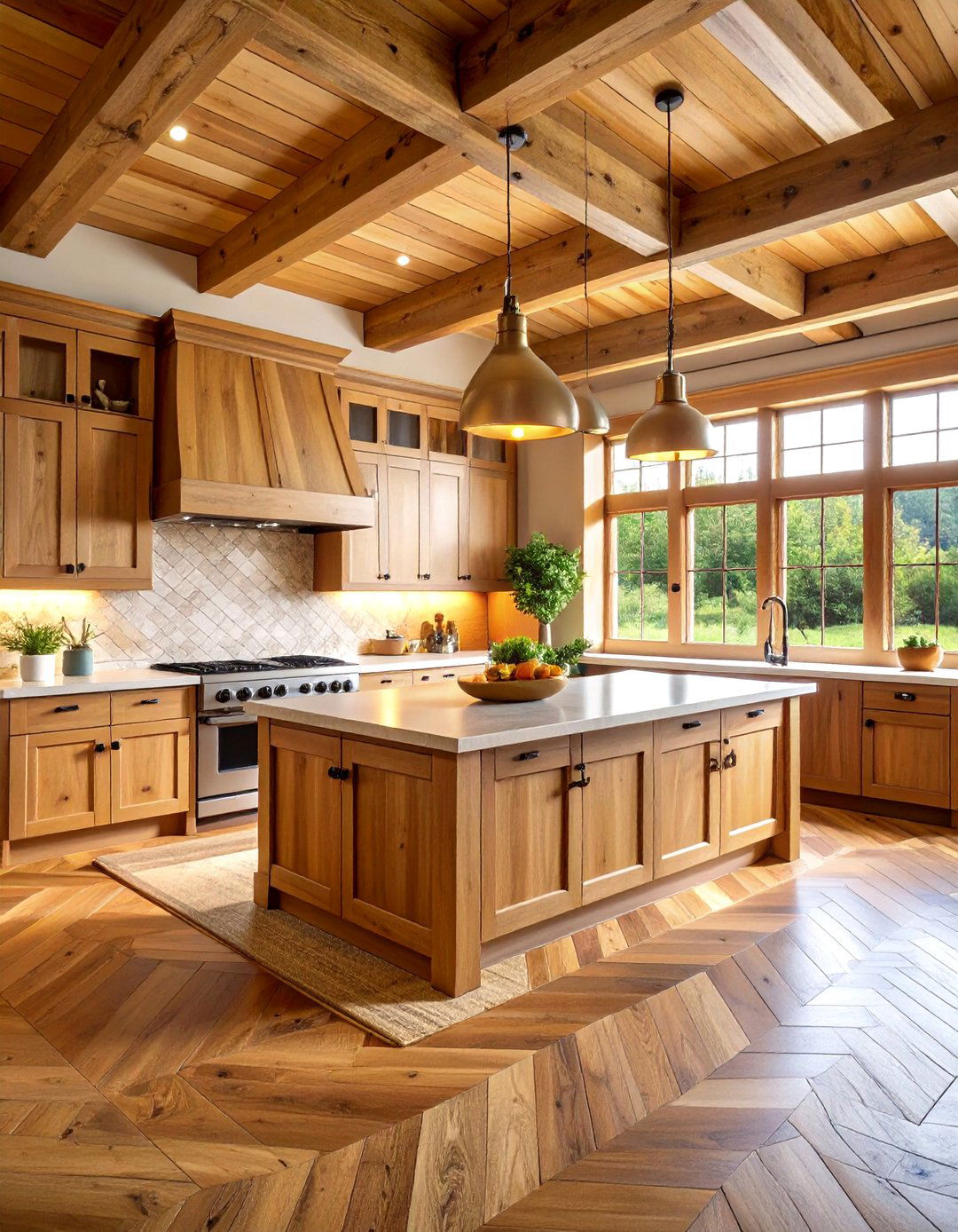 Warm Wood Tone Barndominium Kitchen Design - 24 Barndominium Kitchen Ideas