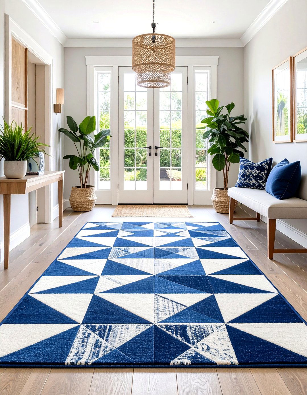 Washable Geometric Patterns - 24 Entryway Rug Ideas