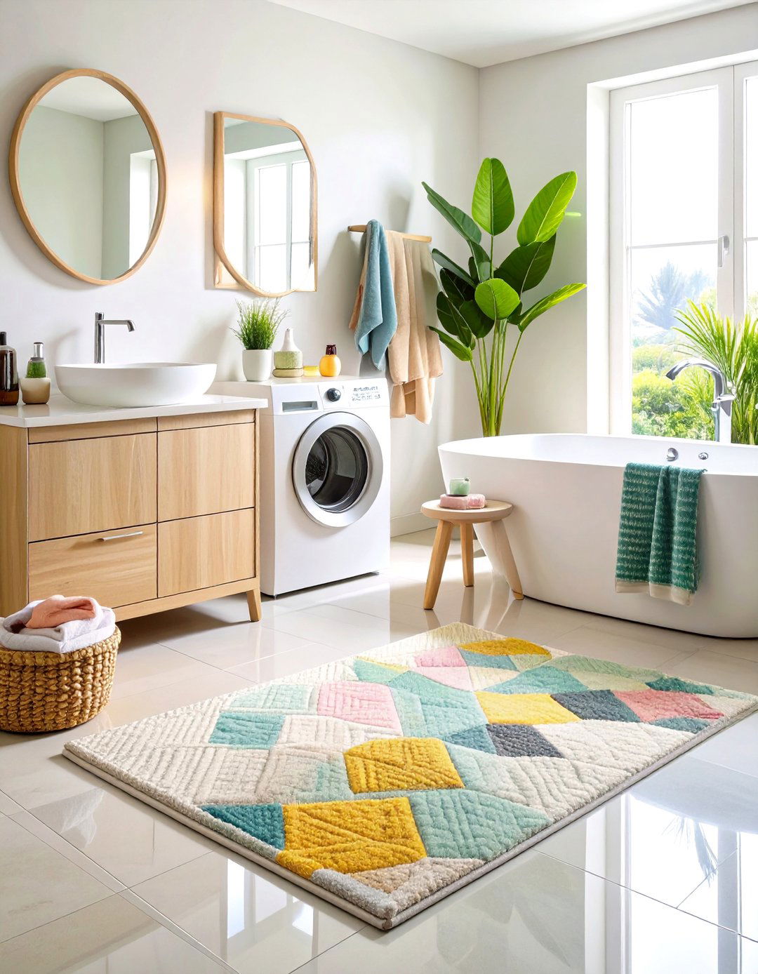 Washable Modern Bathroom Rugs - 24 Bathroom Rug Ideas