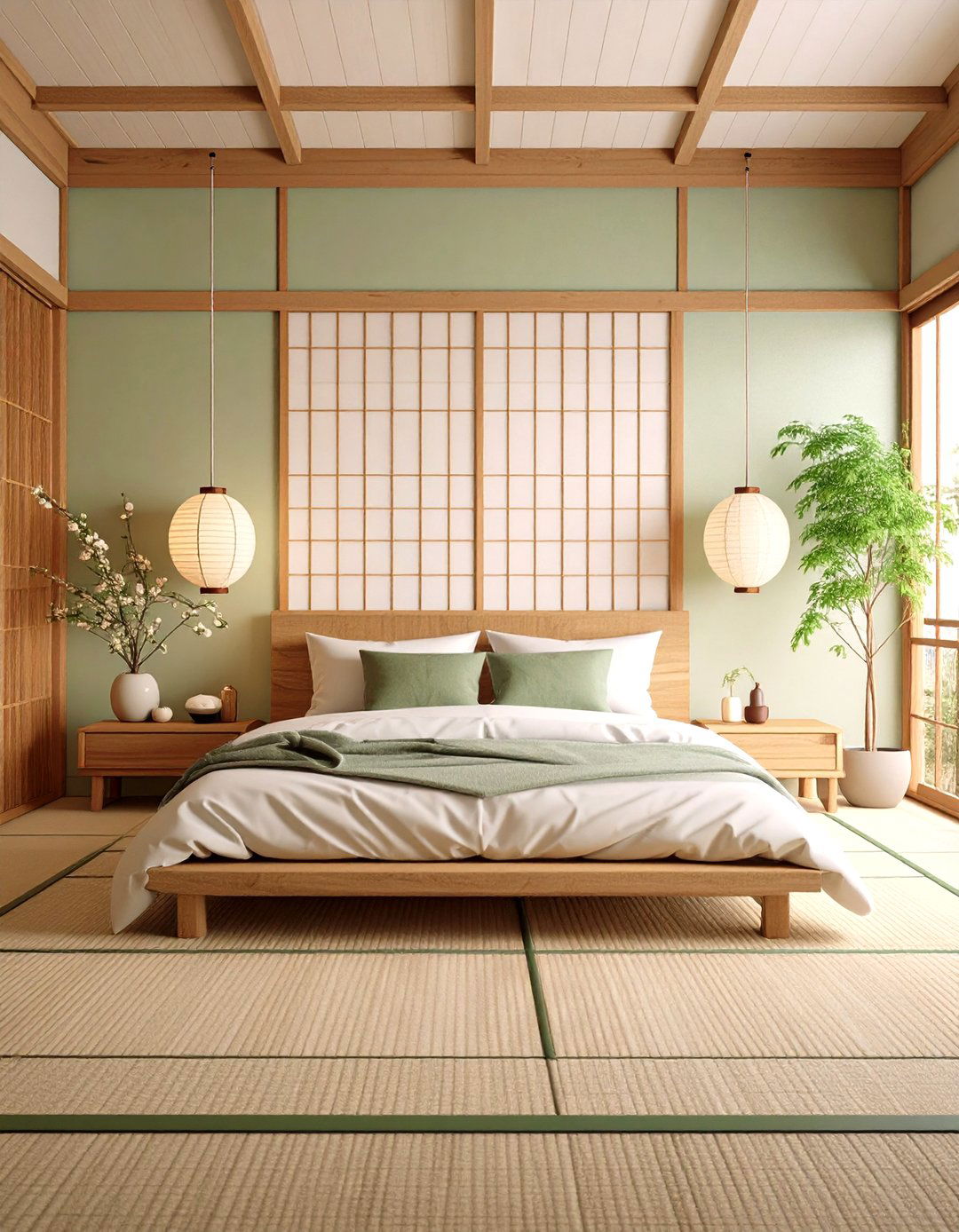 Washi Paper Wall Coverings - 24 Japanese Bedroom Design Ideas