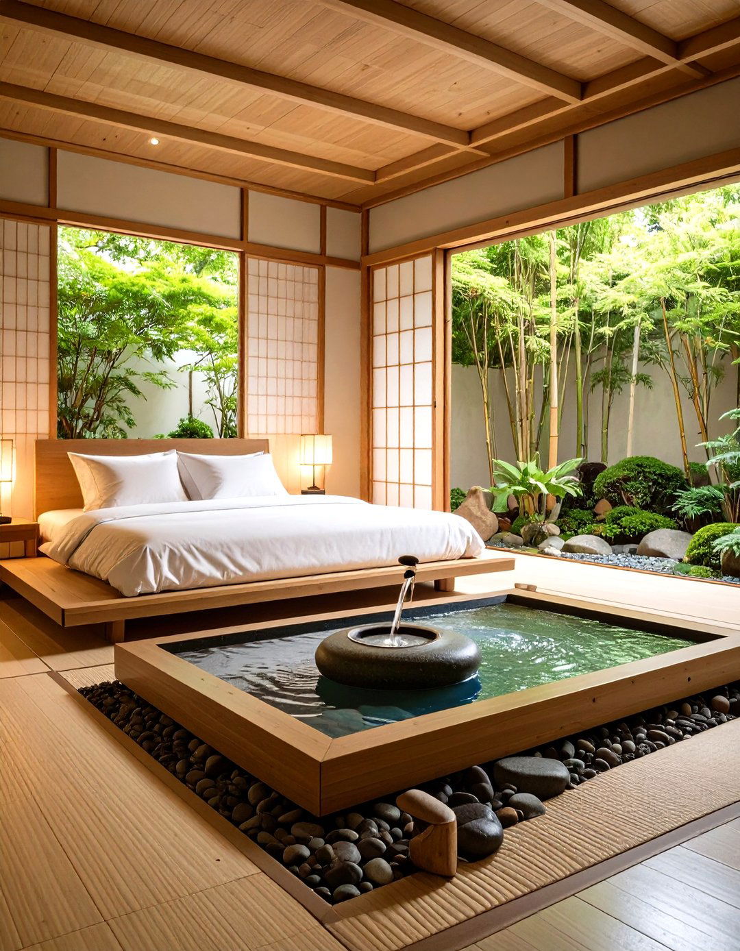 Water Element Integration - 24 Japanese Bedroom Design Ideas