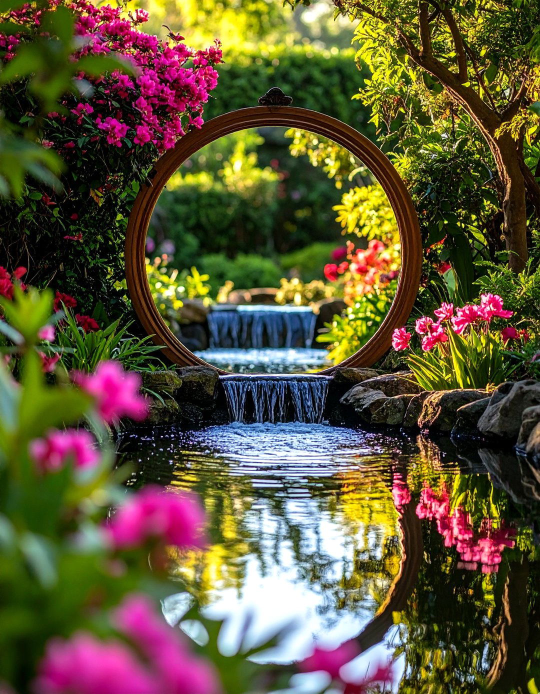 Water Feature Garden Mirrors - 24 Garden Mirror Ideas