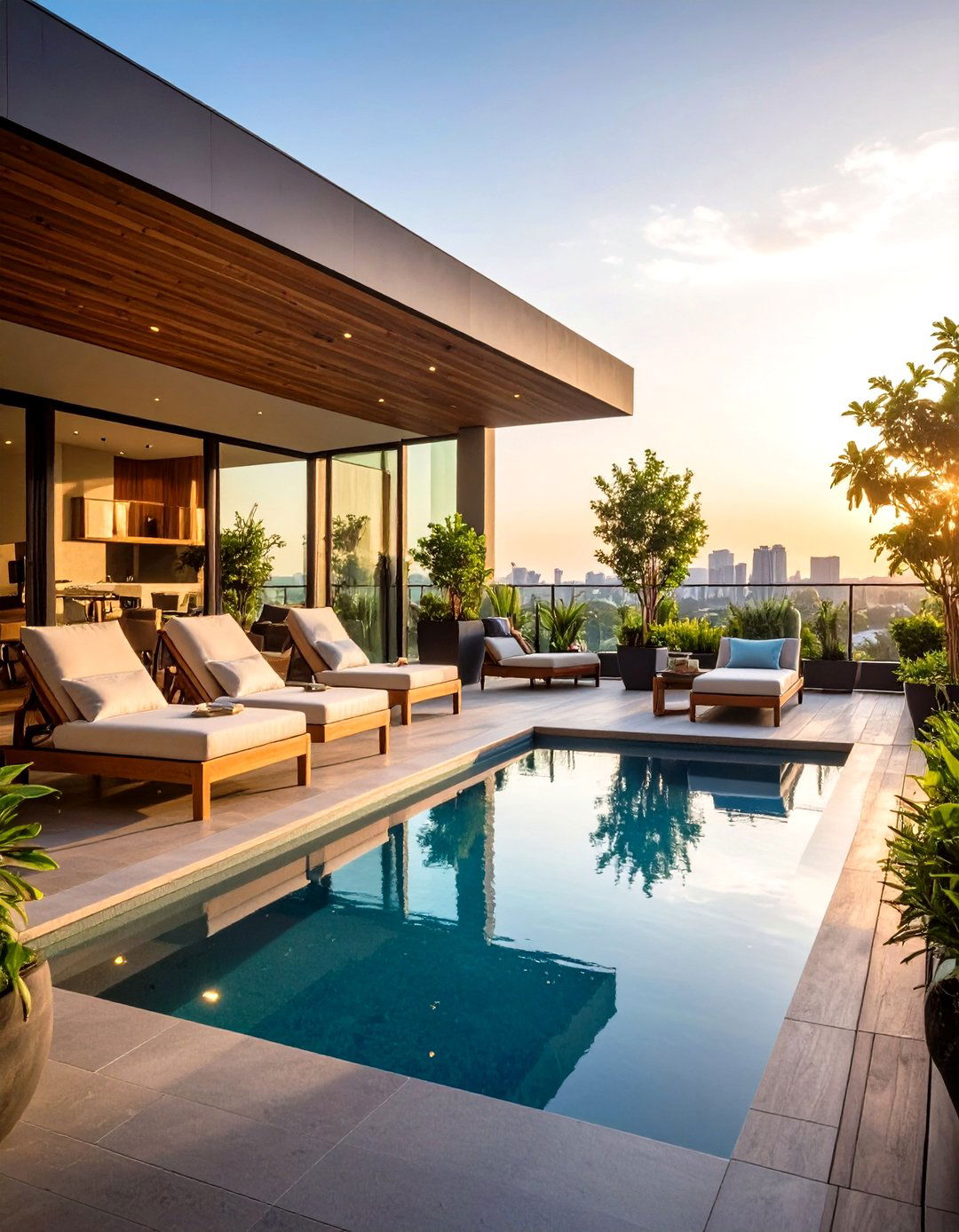 Water Feature Penthouse Balcony - 24 Penthouse Balcony Ideas