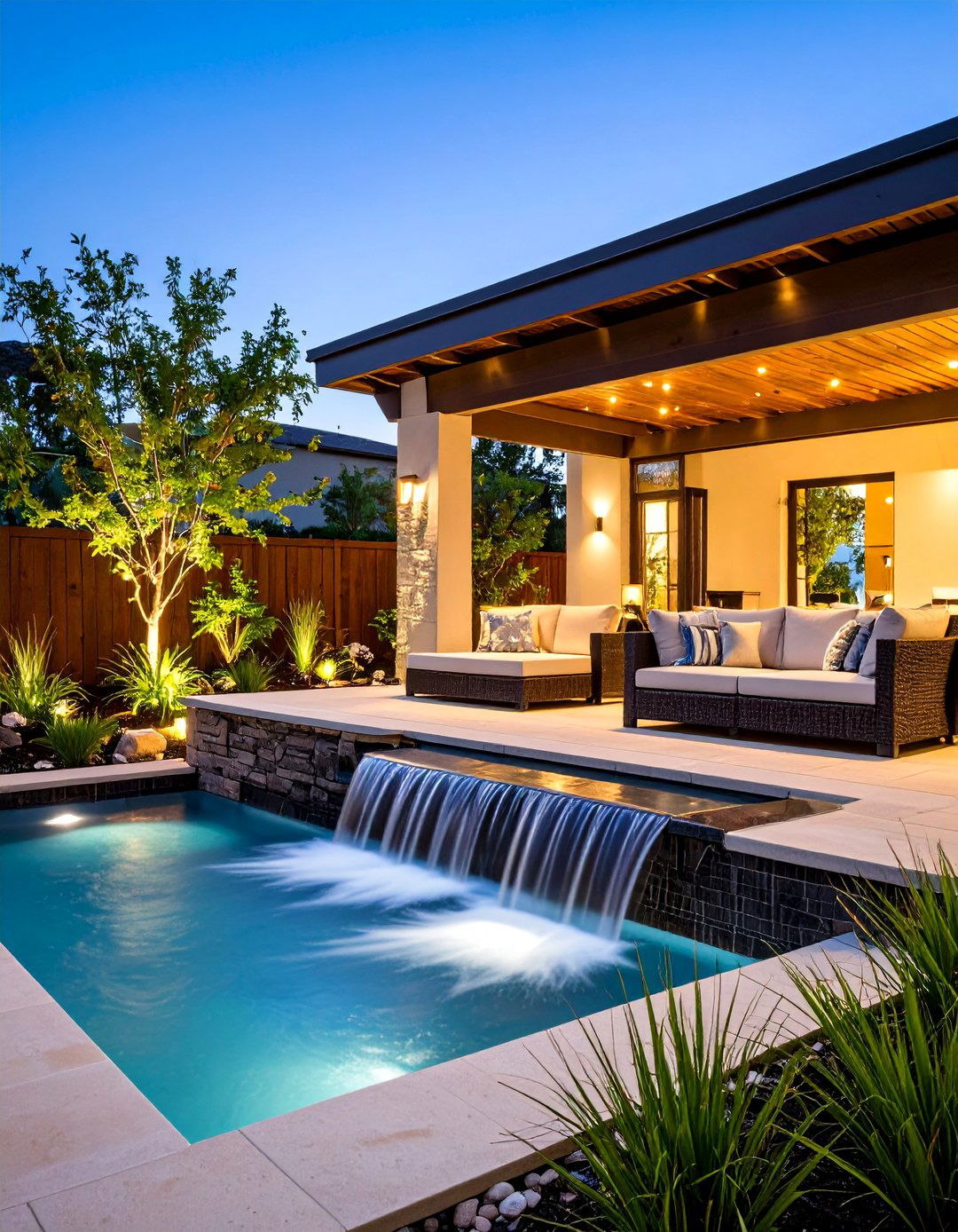Water Feature Relaxation Zone - 24 Backyard Entertainment Ideas