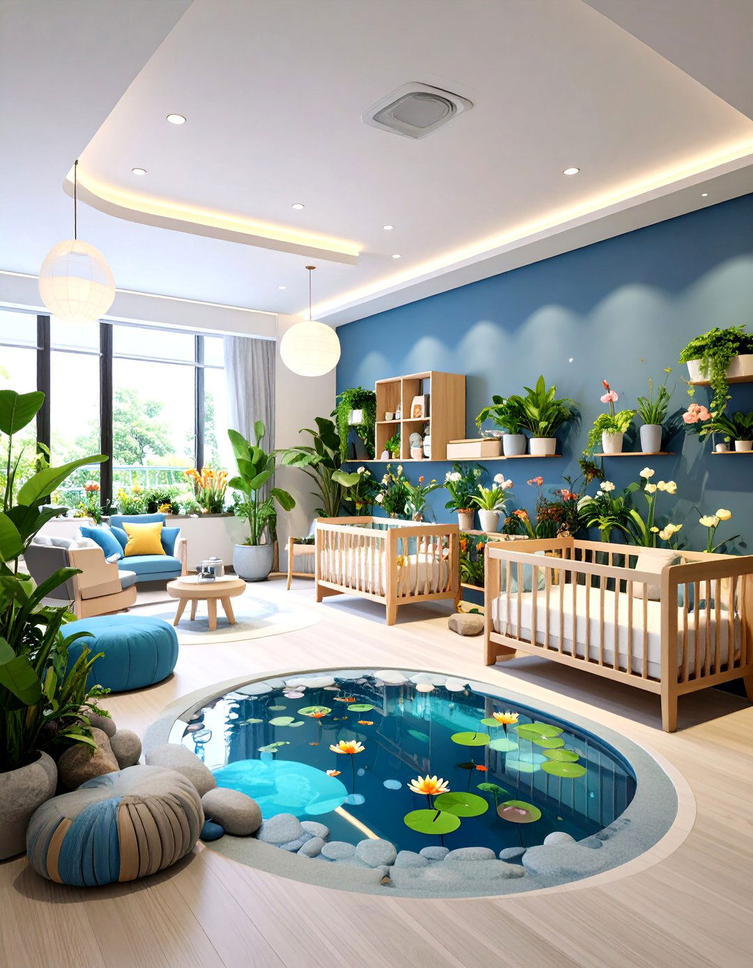 Water Garden Nursery with Aquatic Plant Themes - 24 Nursery Garden Ideas