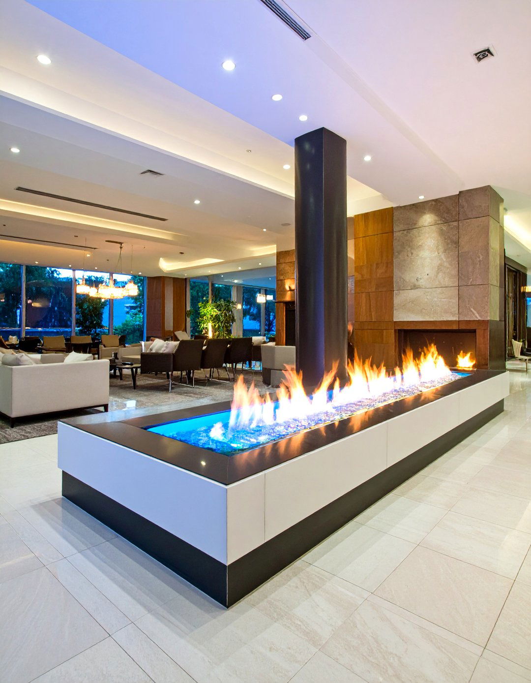 Water Vapor Linear Fireplace Technology - 24 linear fireplace ideas