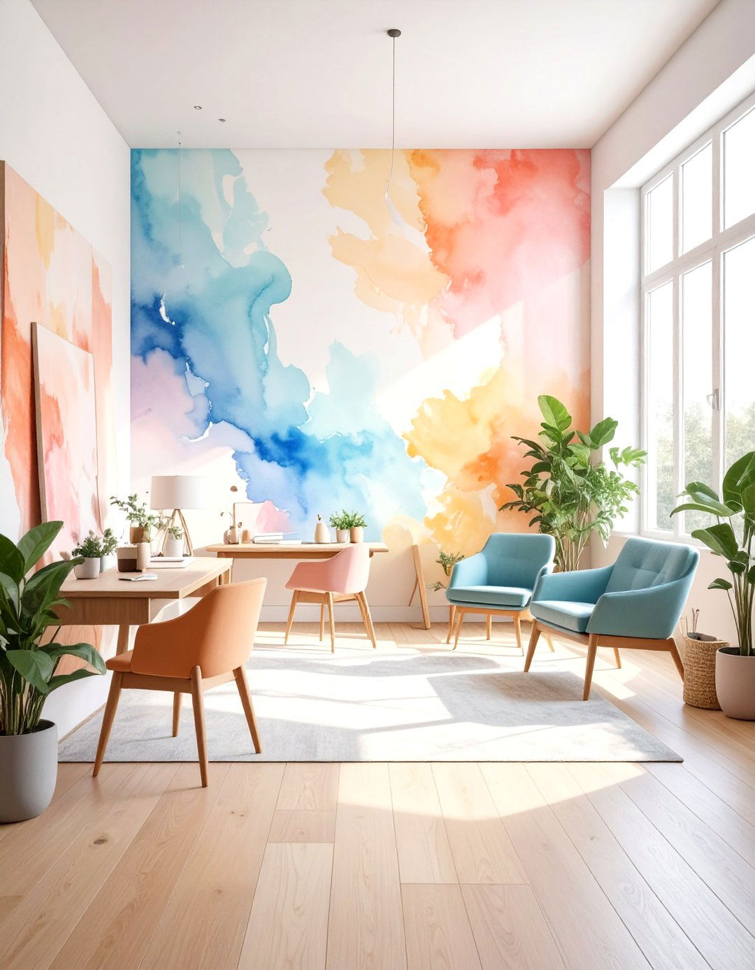 Watercolor Abstract Wallpaper for Creative Spaces - 24 Wallpaper Ideas