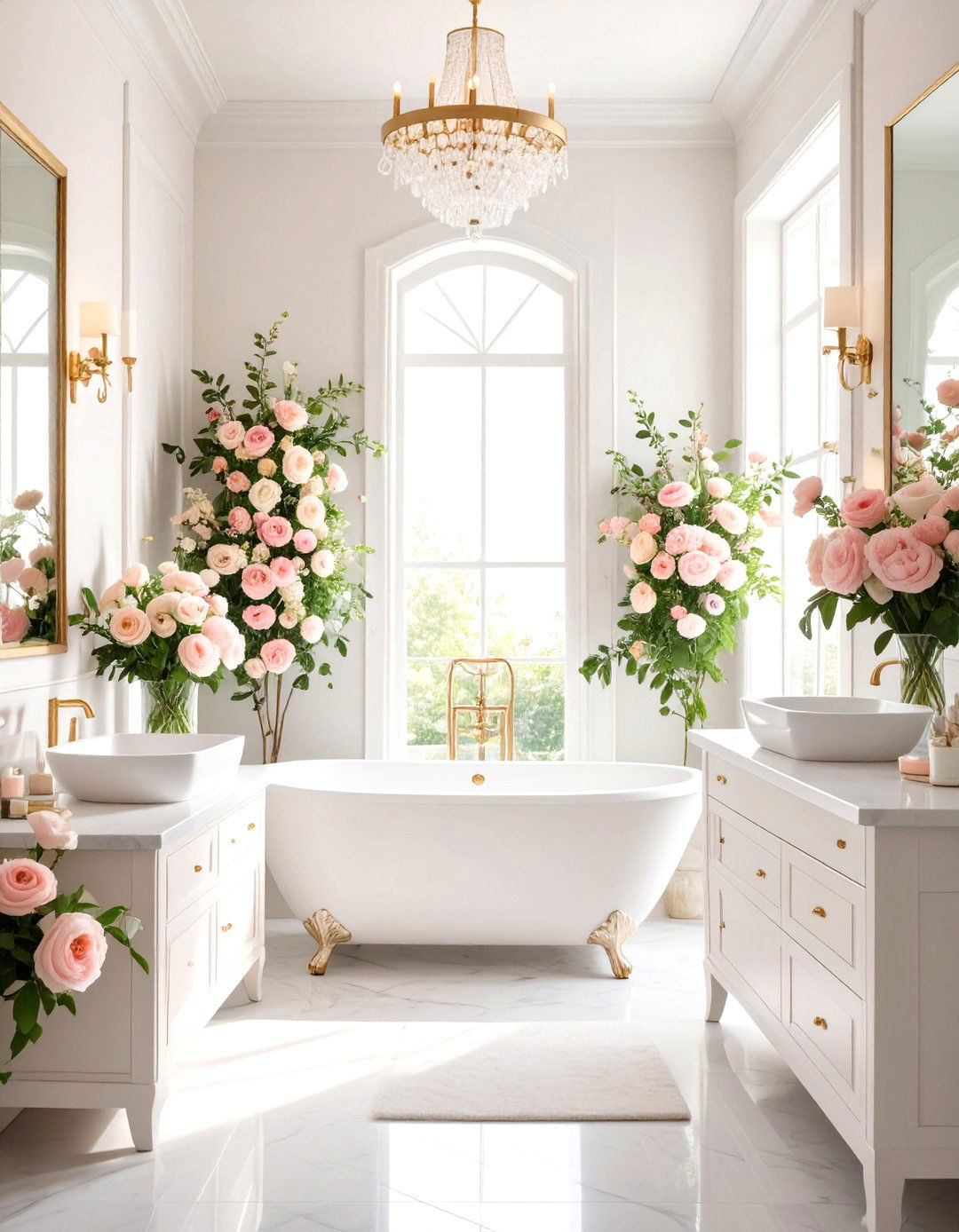 Watercolor Floral Arrangements - 24 Bathroom Art Ideas