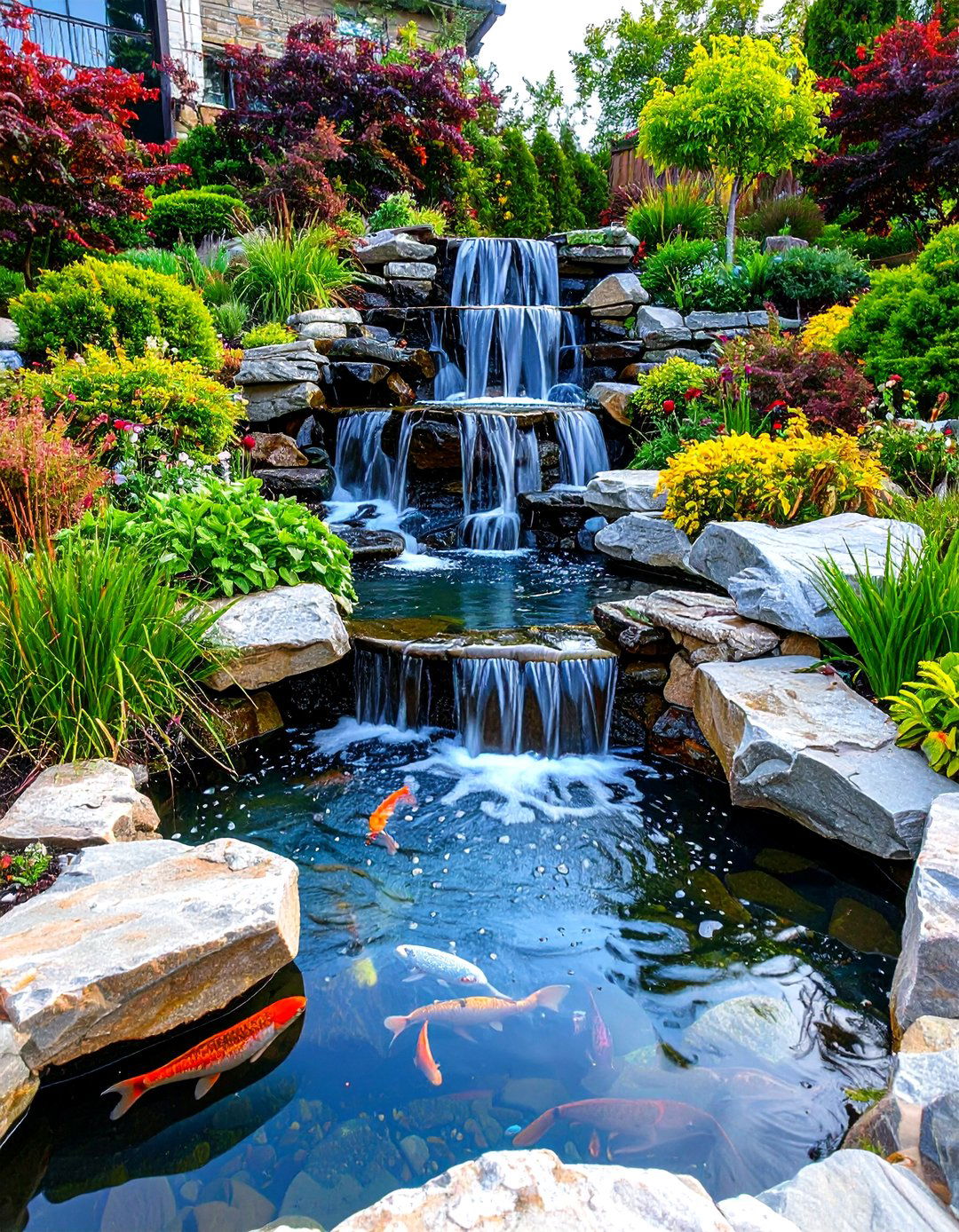 Waterfall Fish Pond - 24 Fish Pond Ideas