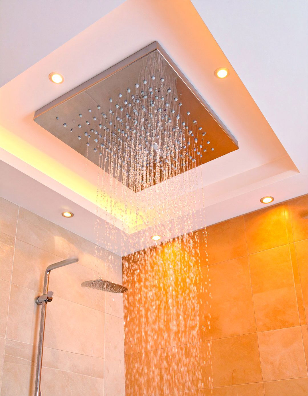 Waterproof Downlight Shower Ceiling Design for Safety - 24 Shower Lighting Ideas