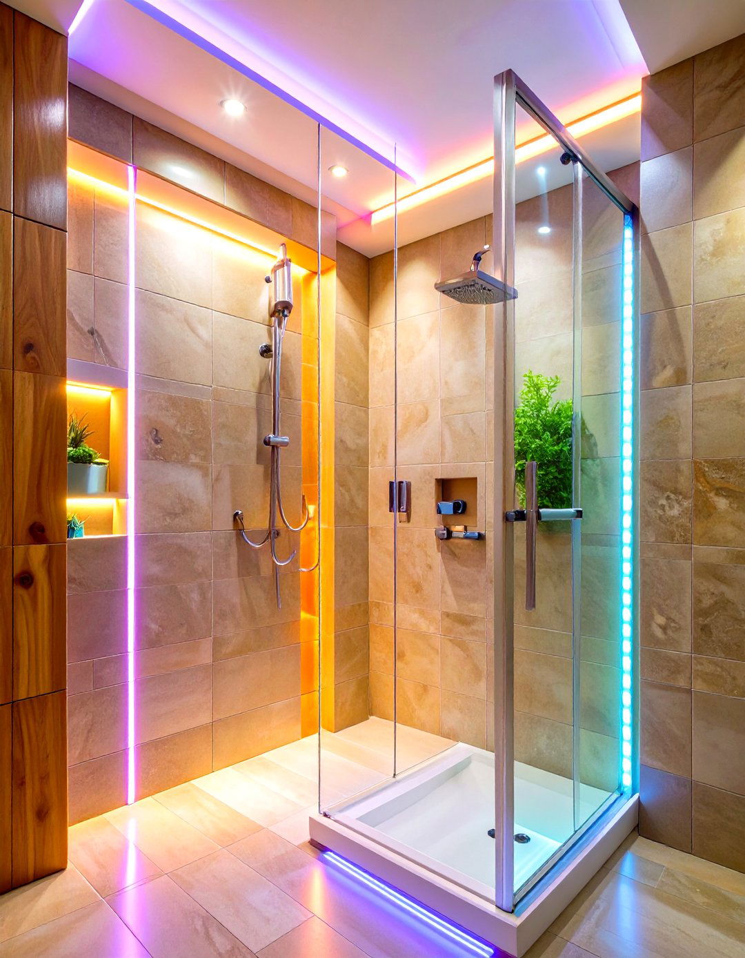 Waterproof LED Strip Niche Lighting for Accent Illumination - 24 Shower Lighting Ideas