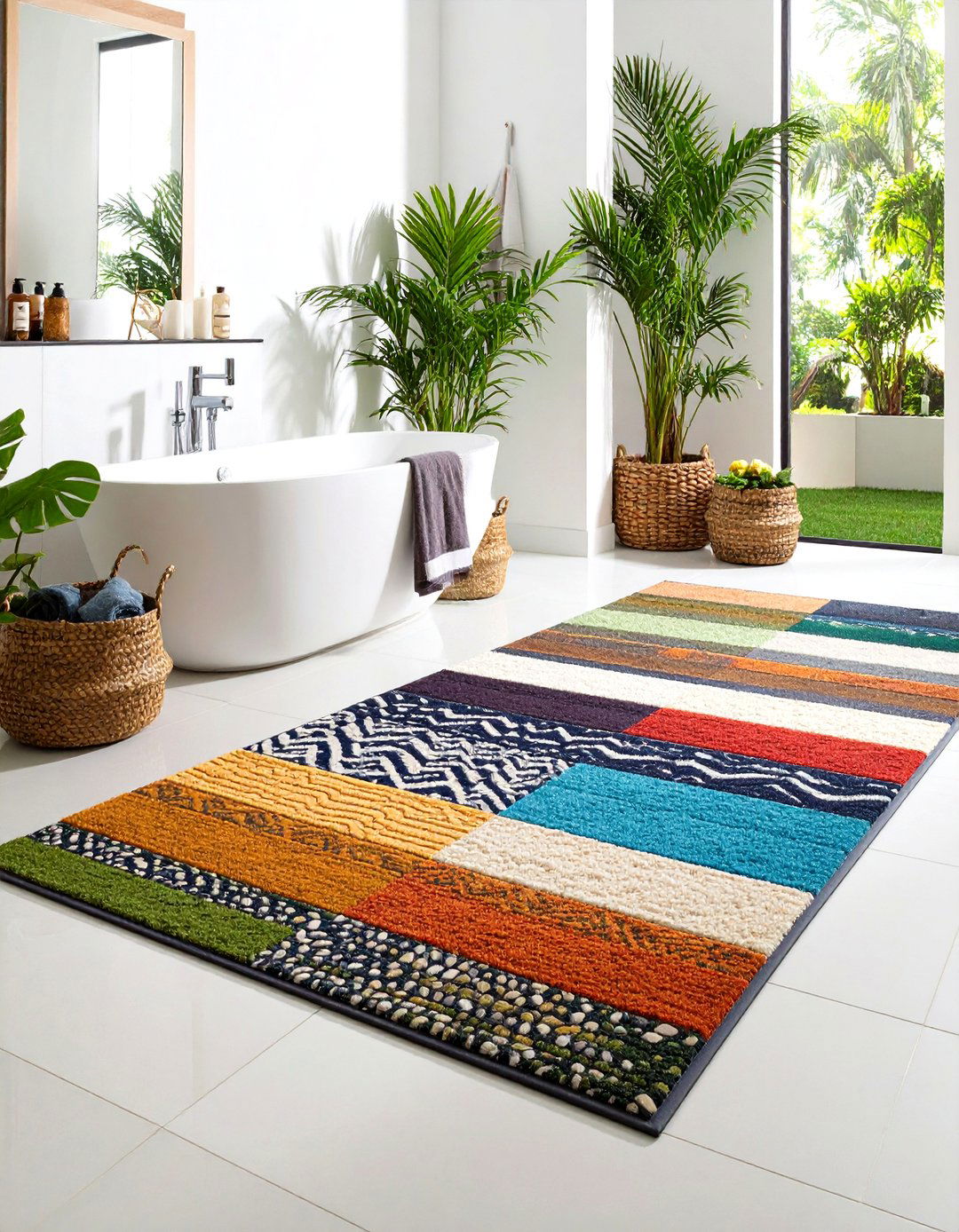 Waterproof Outdoor Style Bathroom Rugs