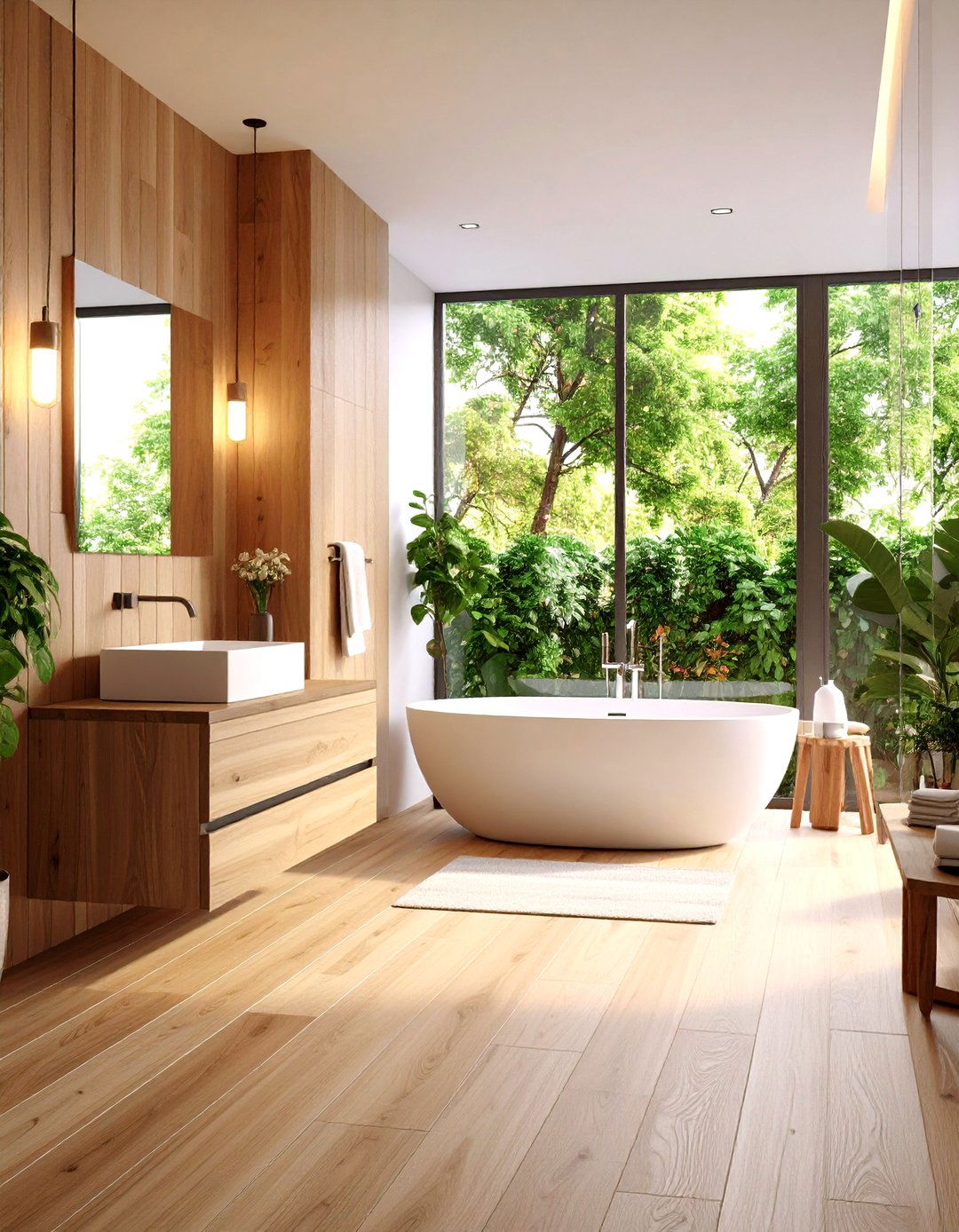 Waterproof PVC Wood Effect Panels - 24 Bathroom Wall Paneling Ideas