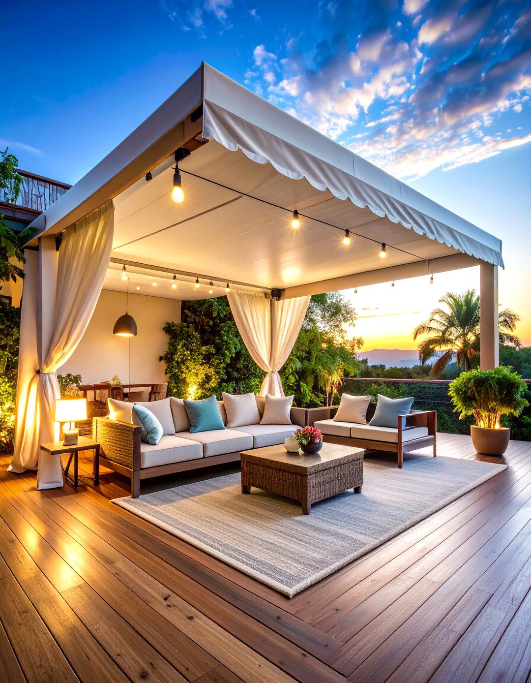 Weather Protection Canopy - 24 Mobile Home Deck Ideas