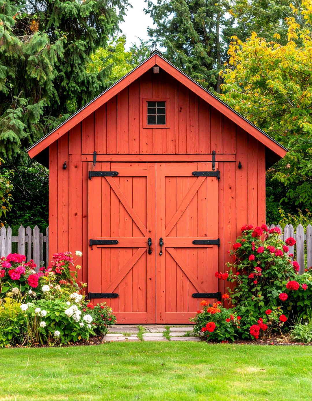 Weathered Barn Door Installation - 24 Fence Art Ideas