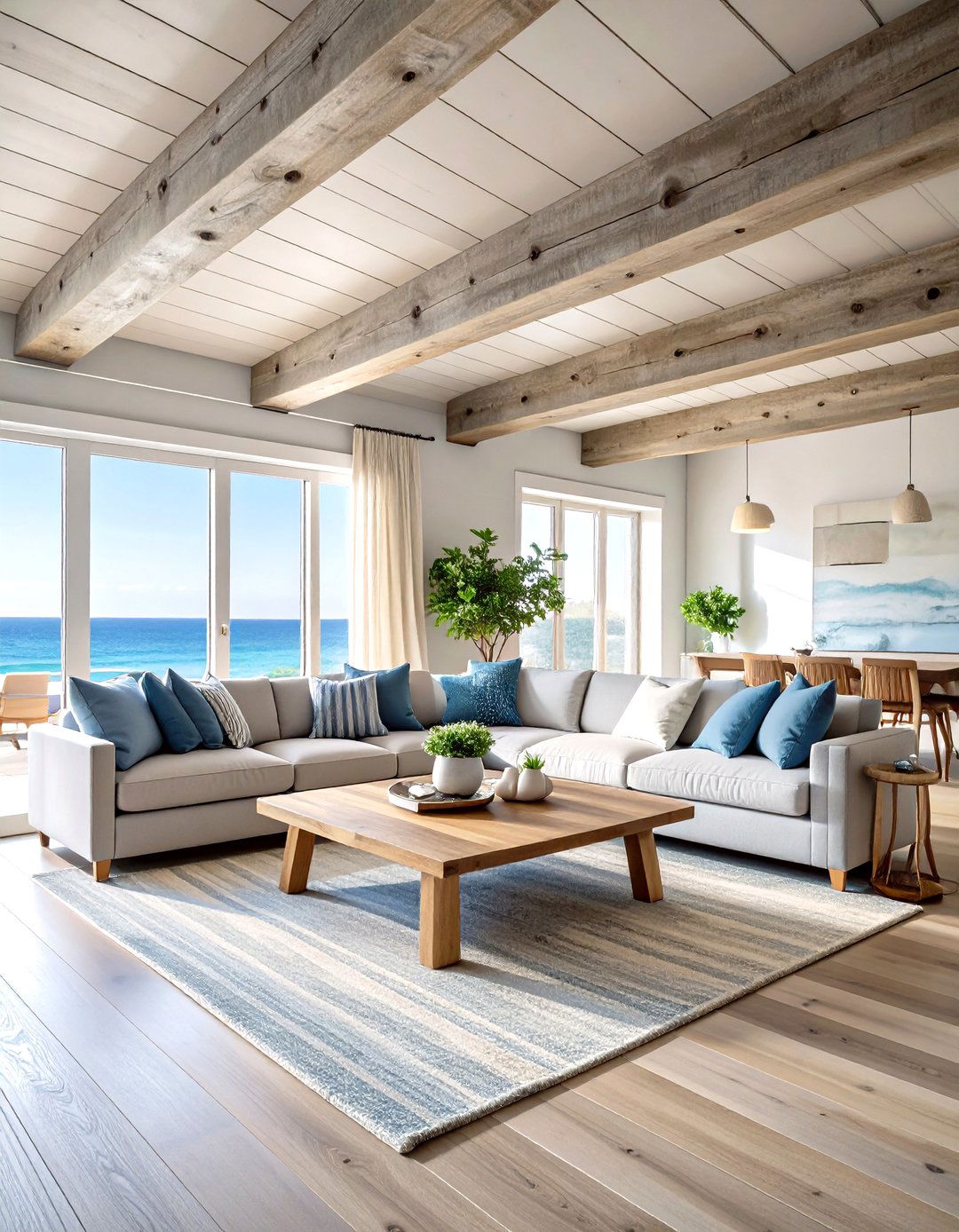 Weathered Driftwood Ceiling Beams - 24 Decorative Ceiling Beam Ideas