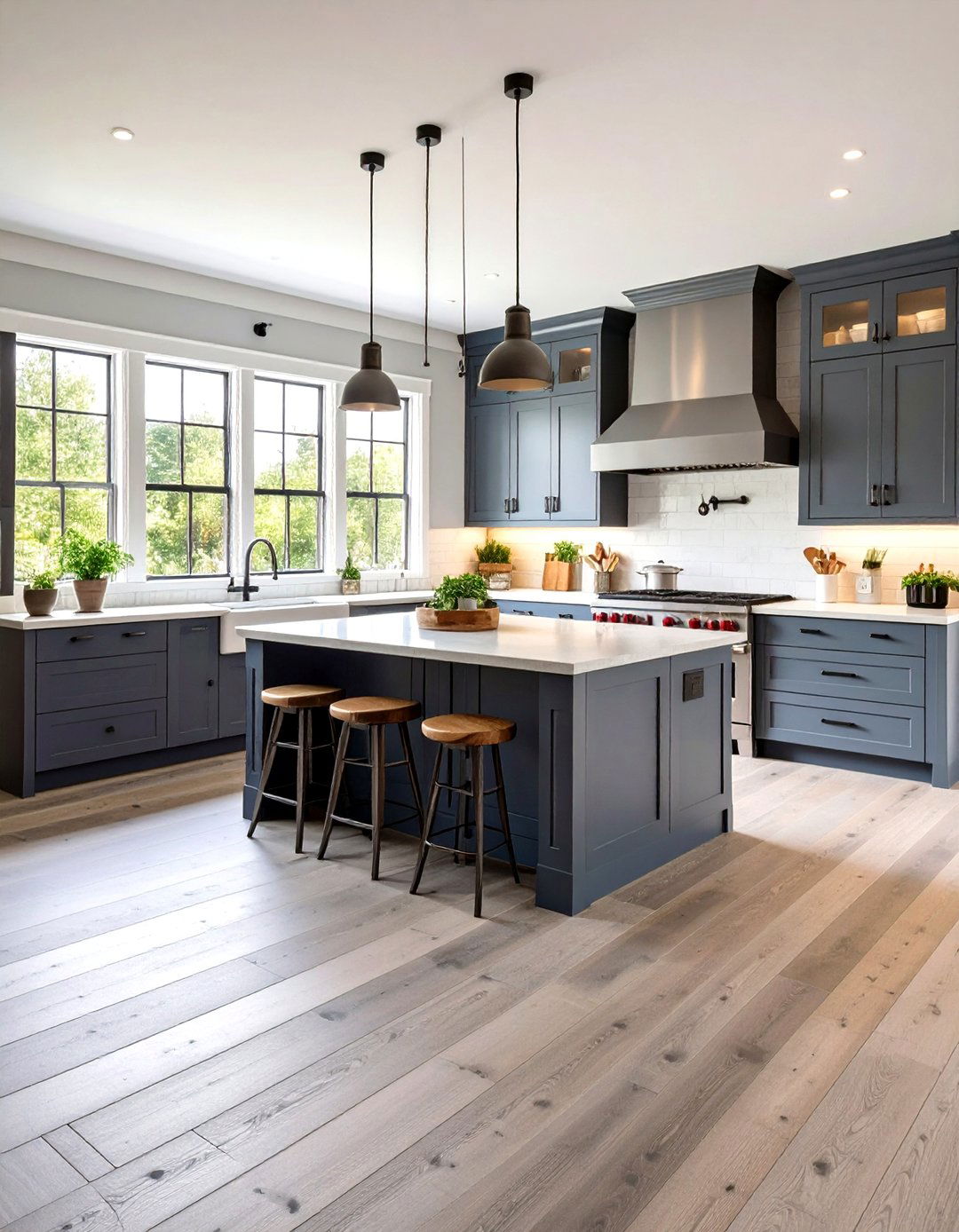 Weathered Gray Pine Kitchen Floors - 24 Light Wood Floor Kitchen Ideas