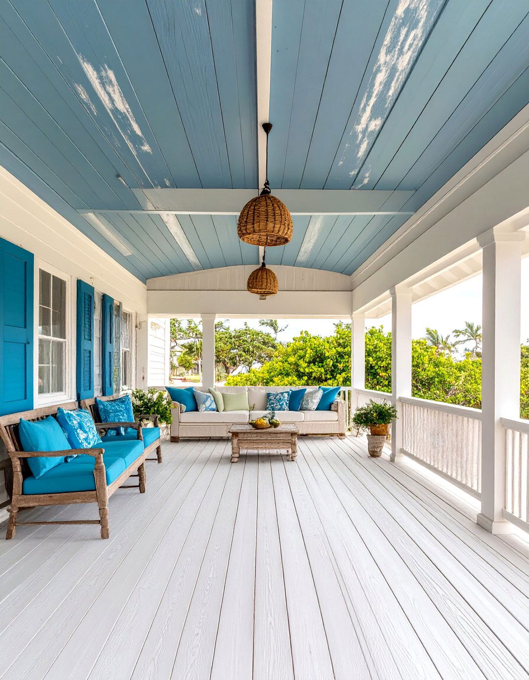 Weathered Gray Vinyl Ceiling for Rustic Beach House Style - 24 Vinyl Porch Ceiling Ideas