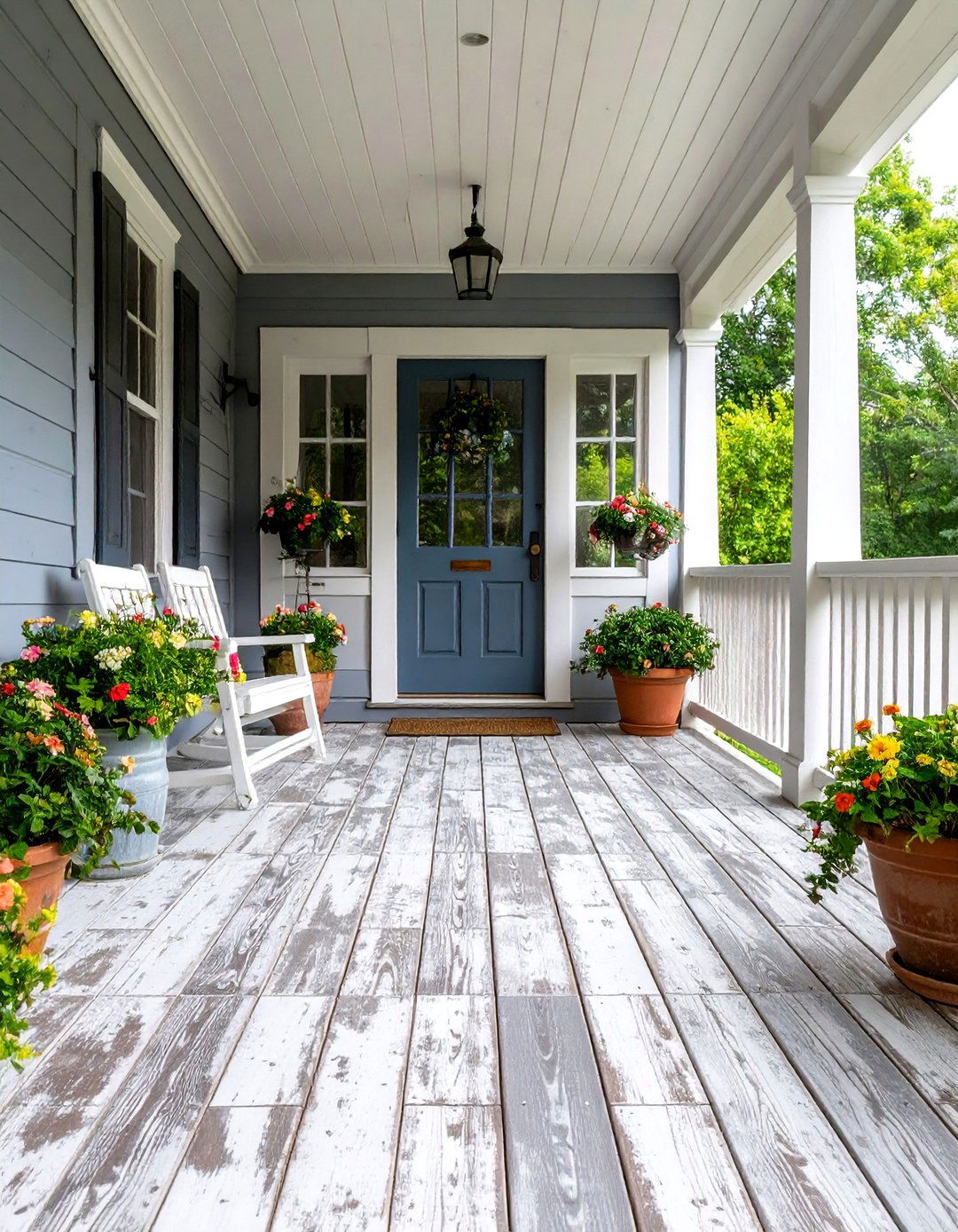Weathered Look Tile Character - 24 Front Porch Tile Ideas