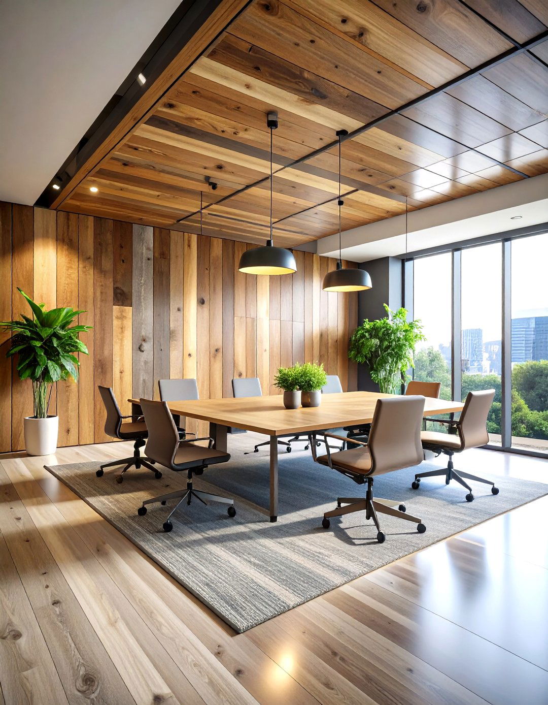 Weathered Wood Paneling - 24 Rustic Home Office Ideas