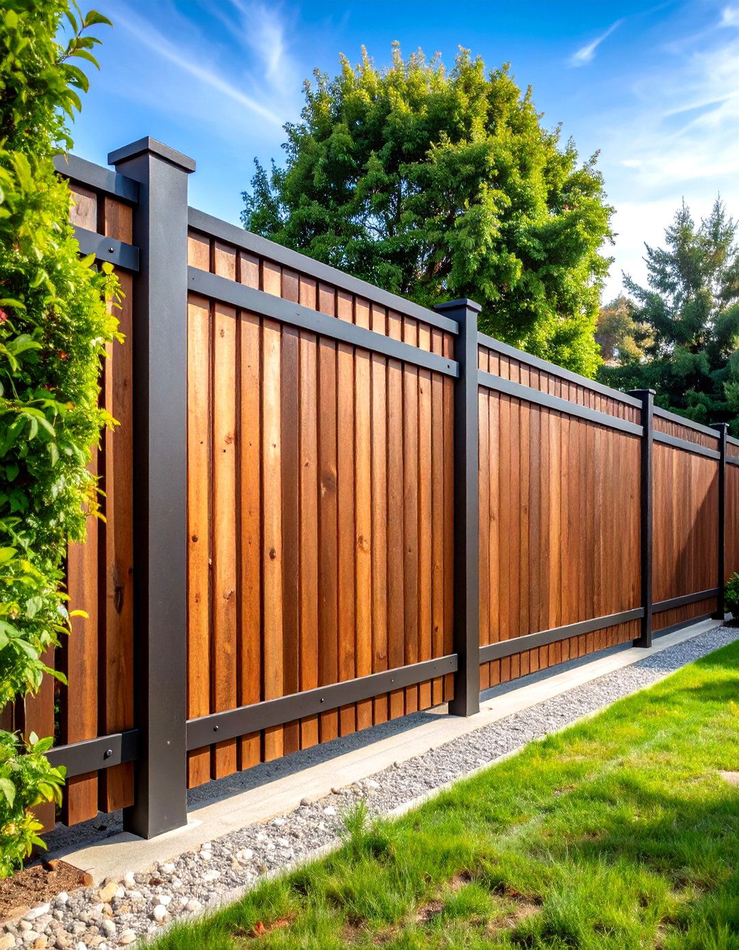 Weathering Steel Wood Contemporary - 24 Metal and Wood Fence