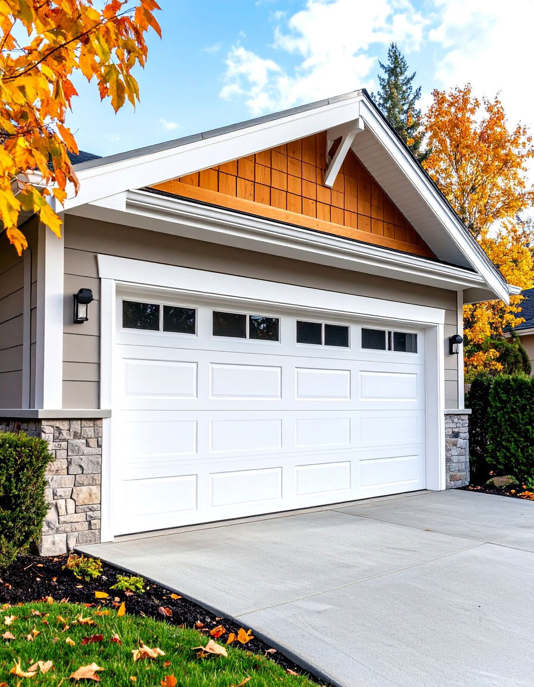 Weatherproof PVC Garage Door Trim - 24 Exterior Garage Door Trim Ideas