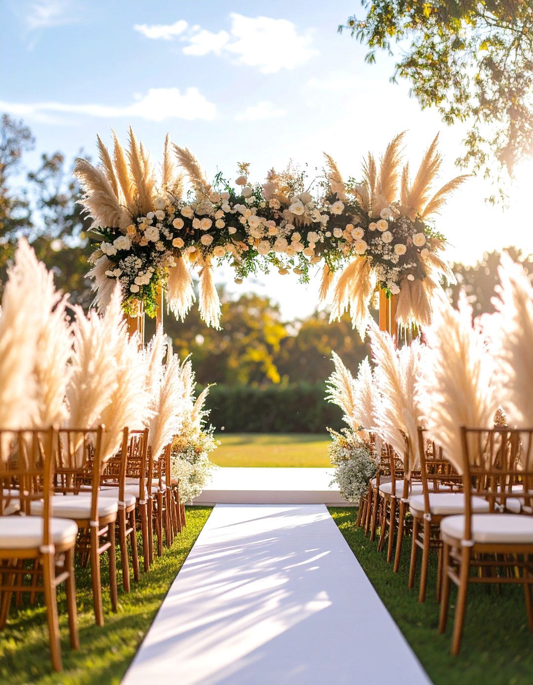 Wedding Ceremony Backdrops - 24 Pampas Grass Decor Ideas