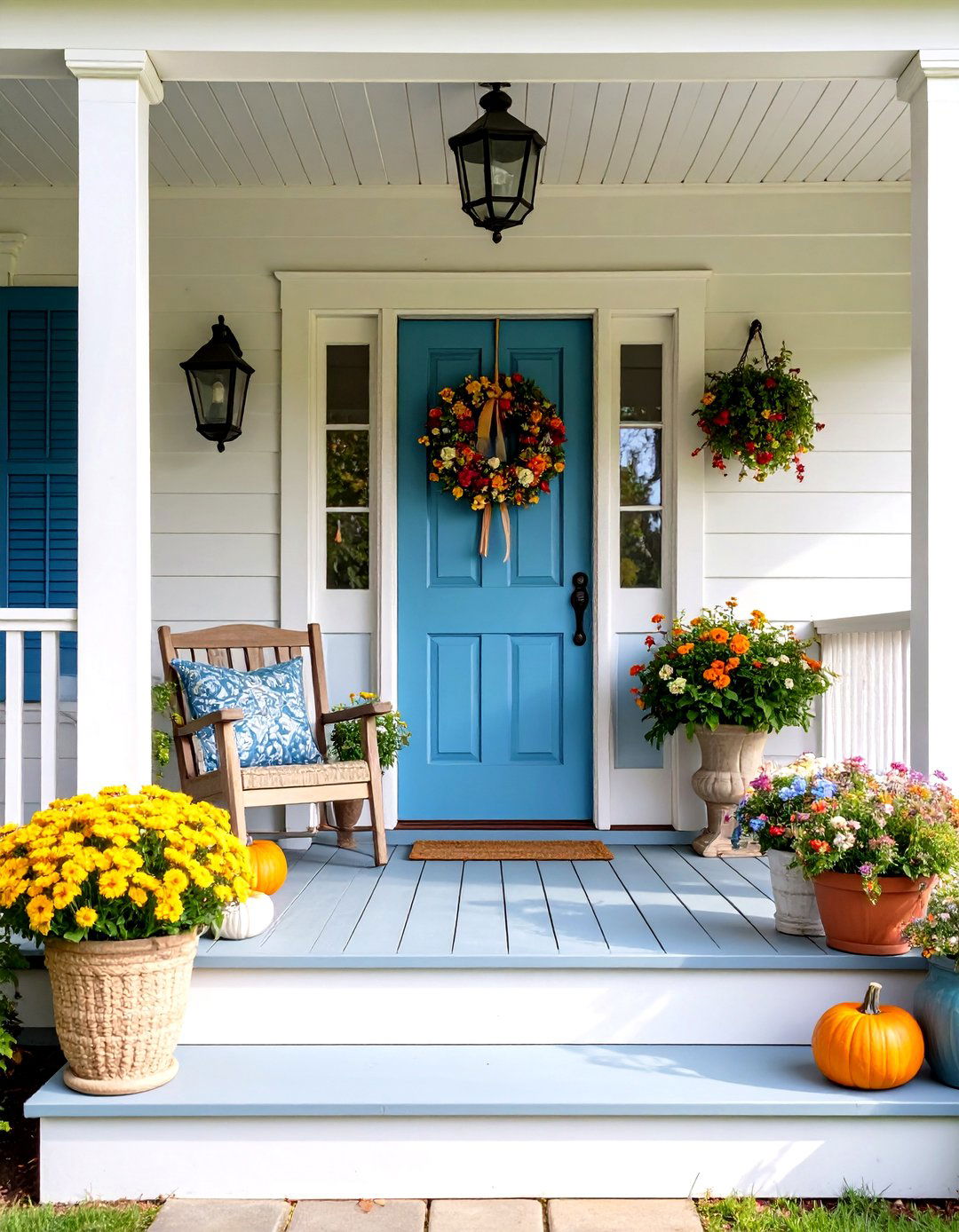 Welcome Sign Feature Porch - 24 Farmhouse Porch Ideas
