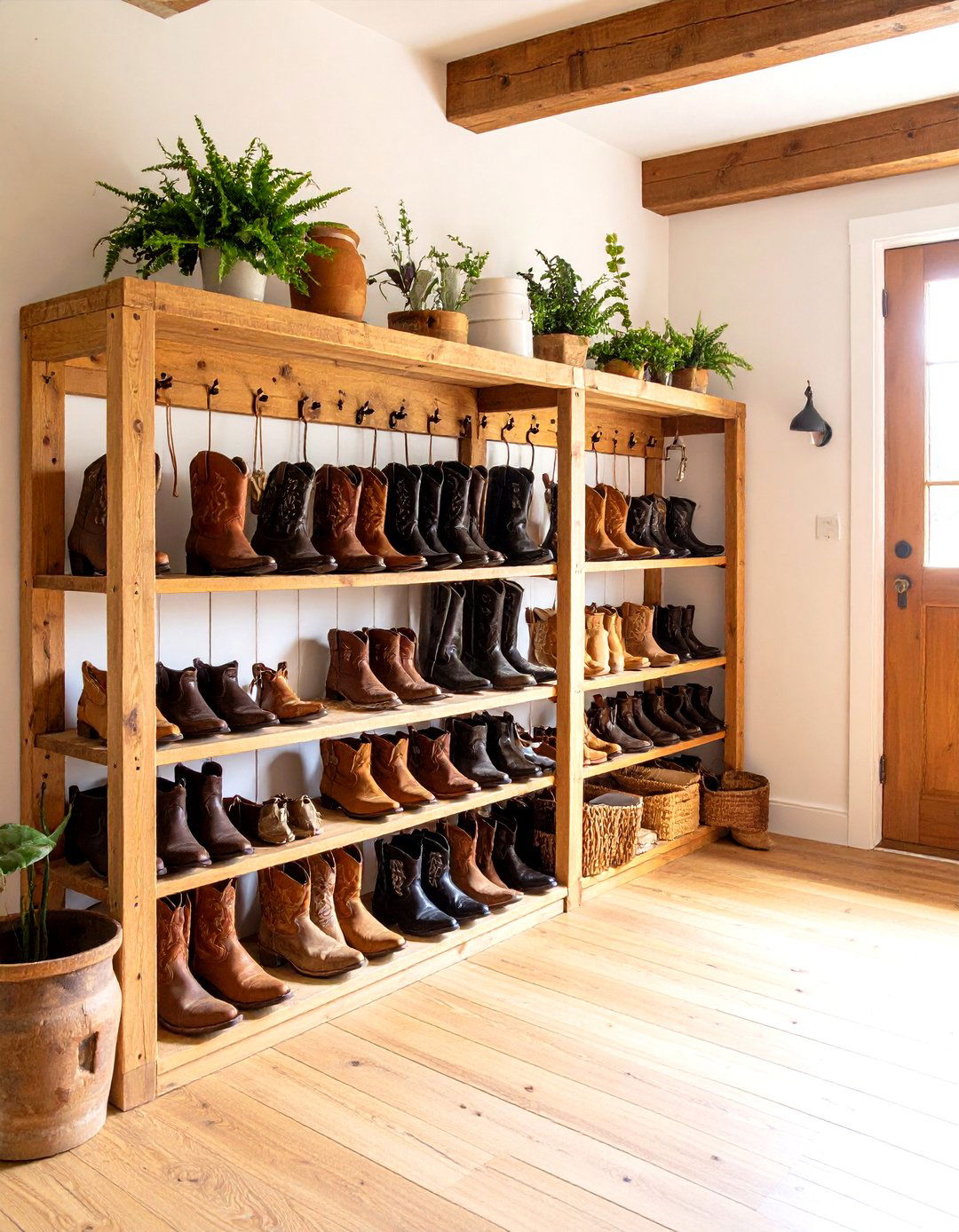 Western Boot Storage Solutions - 24 Cowboy Room Decor Ideas