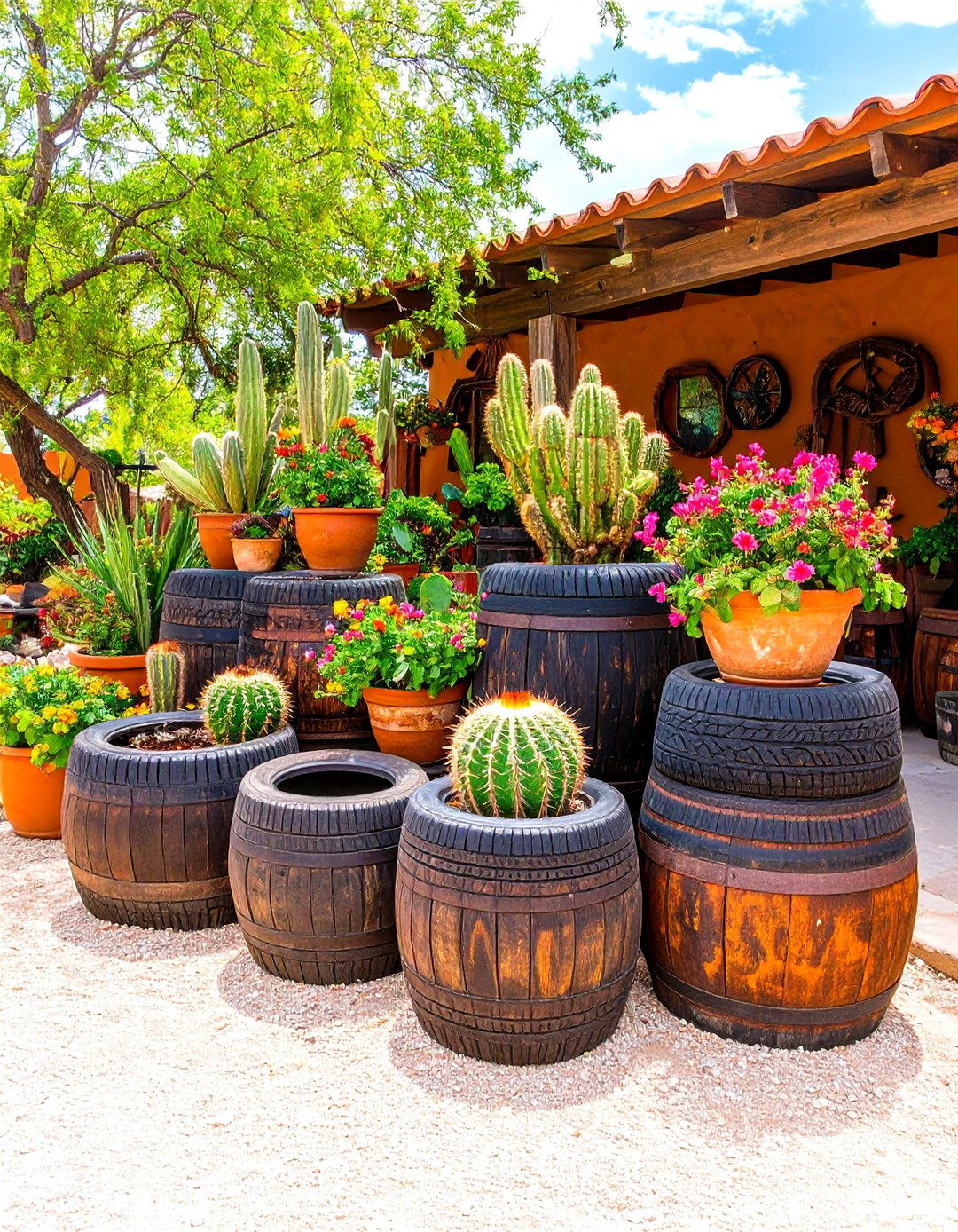 Western Themed Displays - 24 Recycled Tyre Garden Art Ideas