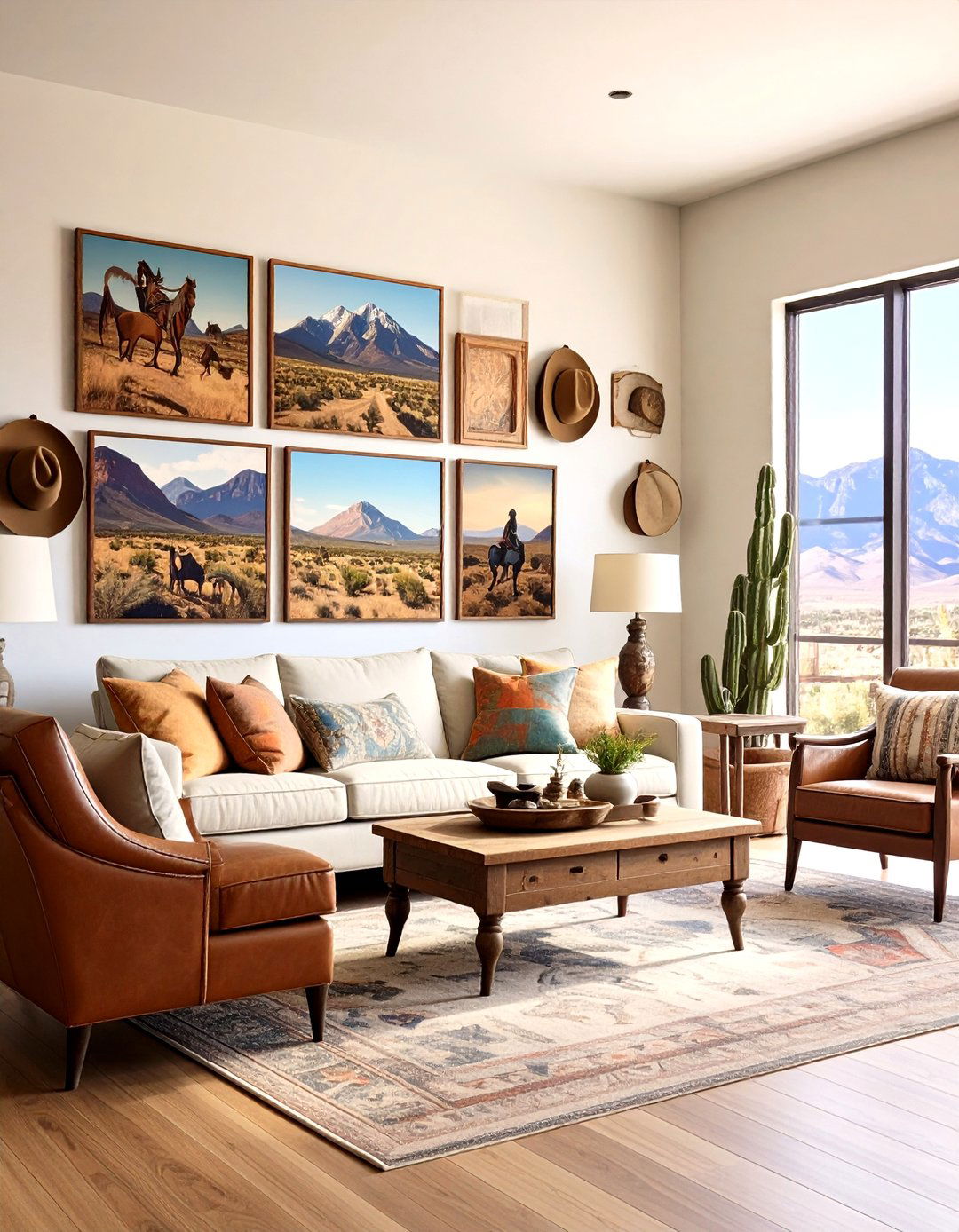 Western Wall Art Collections - 24 Western Living Room Ideas